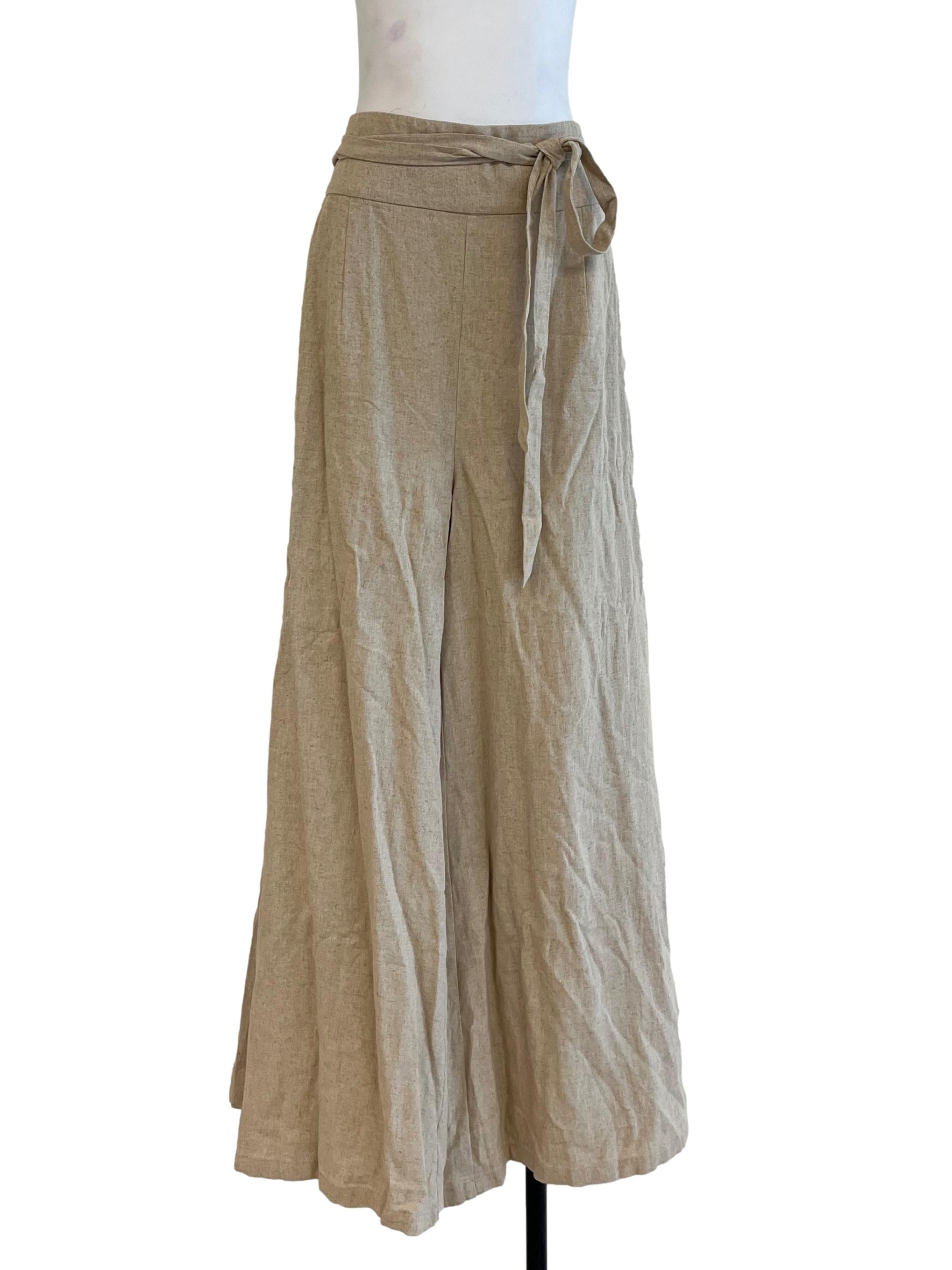 Oat Terry Wide Leg Pants