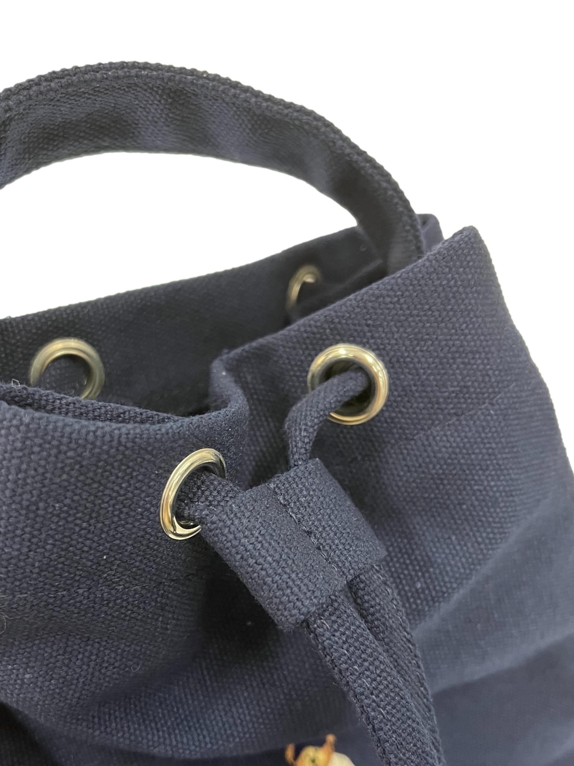 Blue Canvas Spao Woodie Bear Drawstring Bag CSN