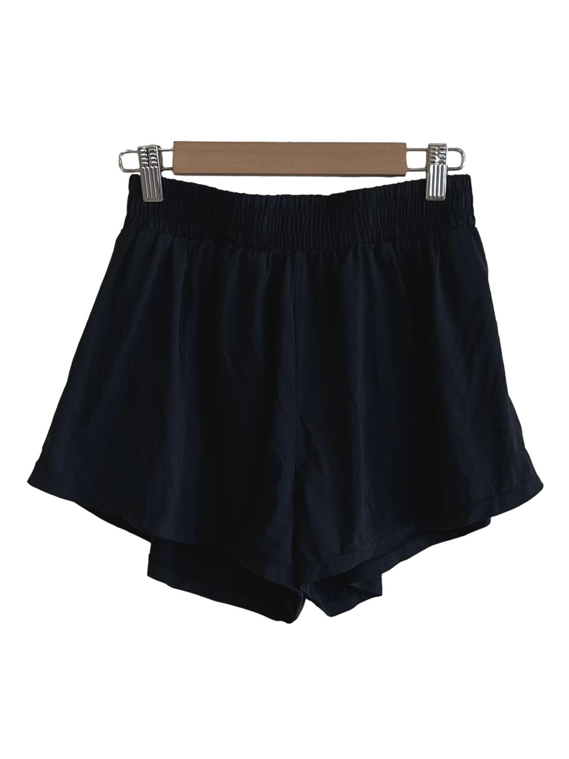 Black Plain Shorts