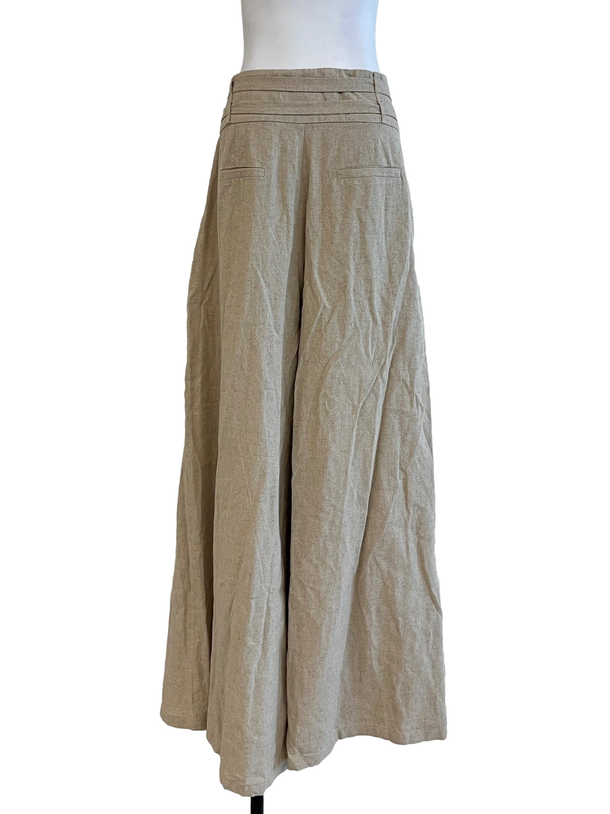 Oat Terry Wide Leg Pants