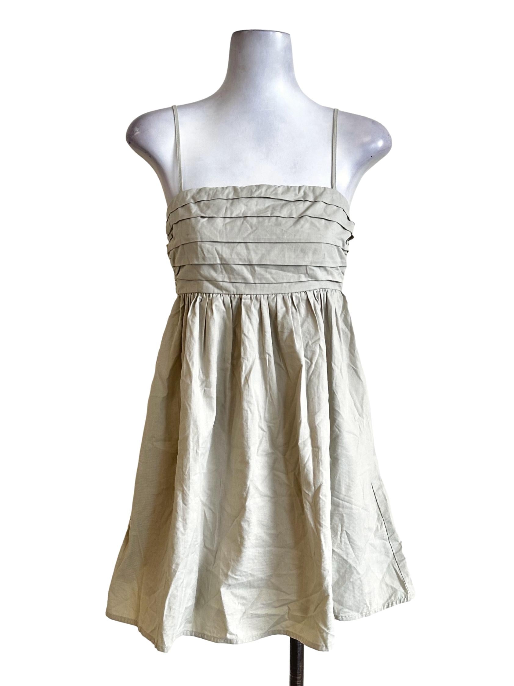 Olive Green Sleeveless Mini Dress