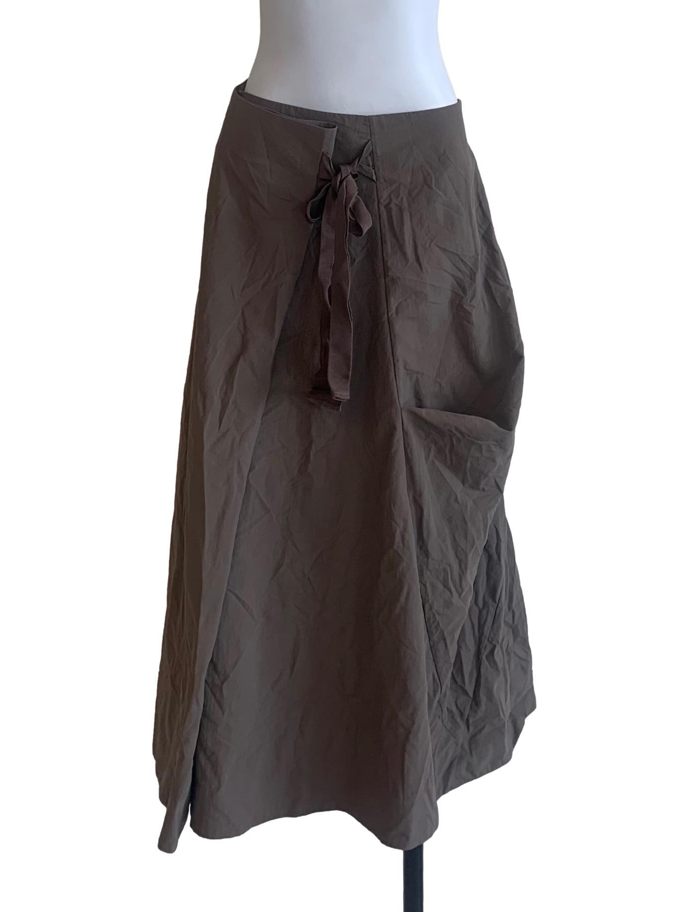 Cedar Brown A-Line Wrap Skirts