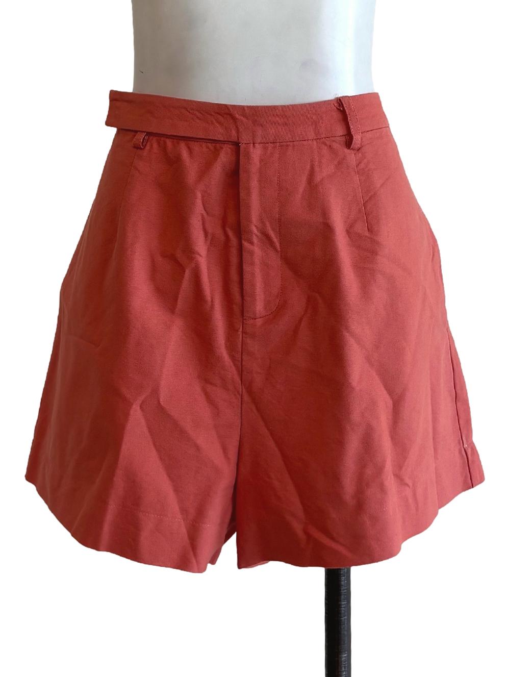 Flame Orange Cotton Shorts LB