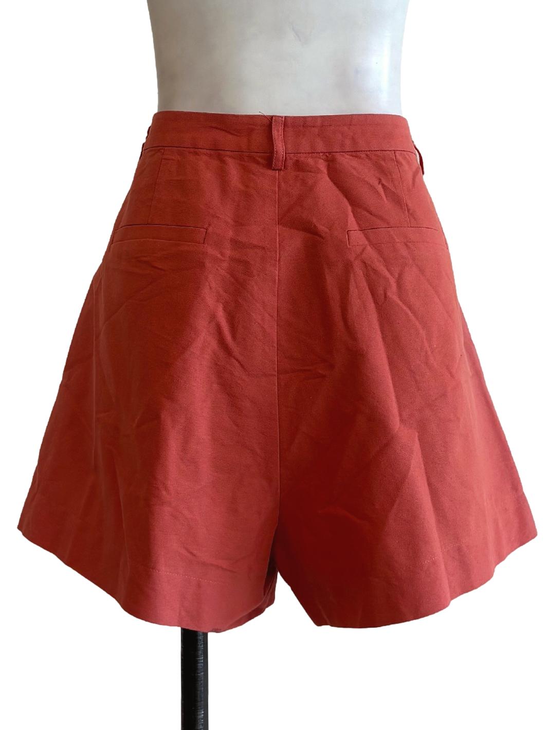 Flame Orange Cotton Shorts LB