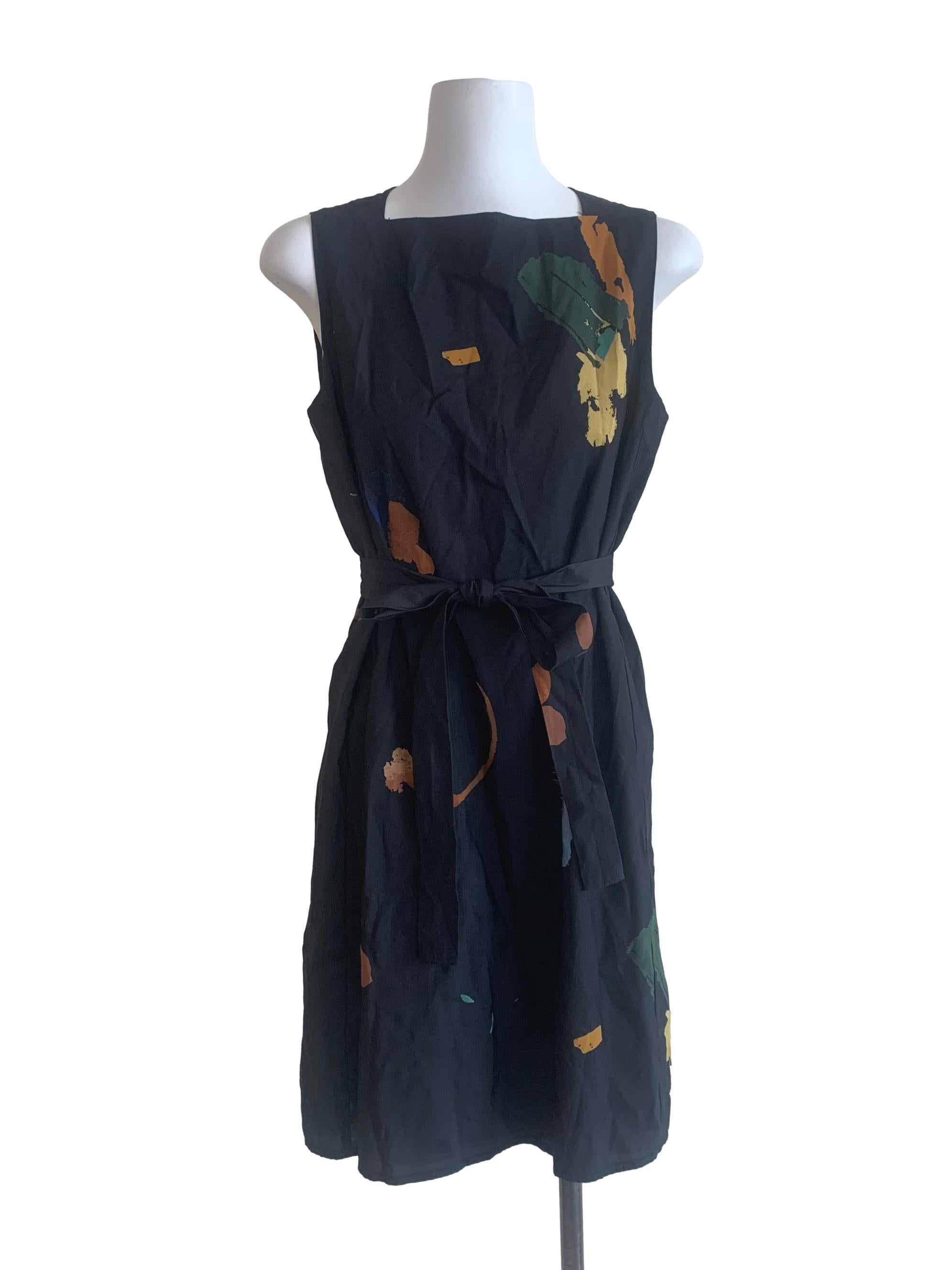Black Fragments Shift Dress OSN