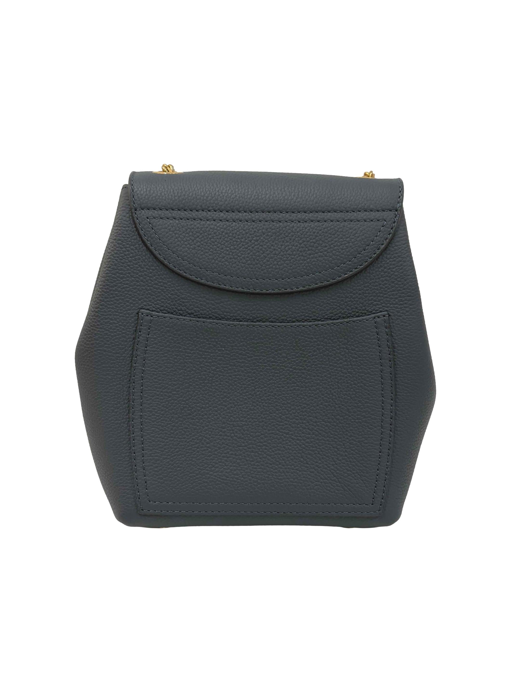 Blue Leather Numero Un Mini Crossbody Bag CSN