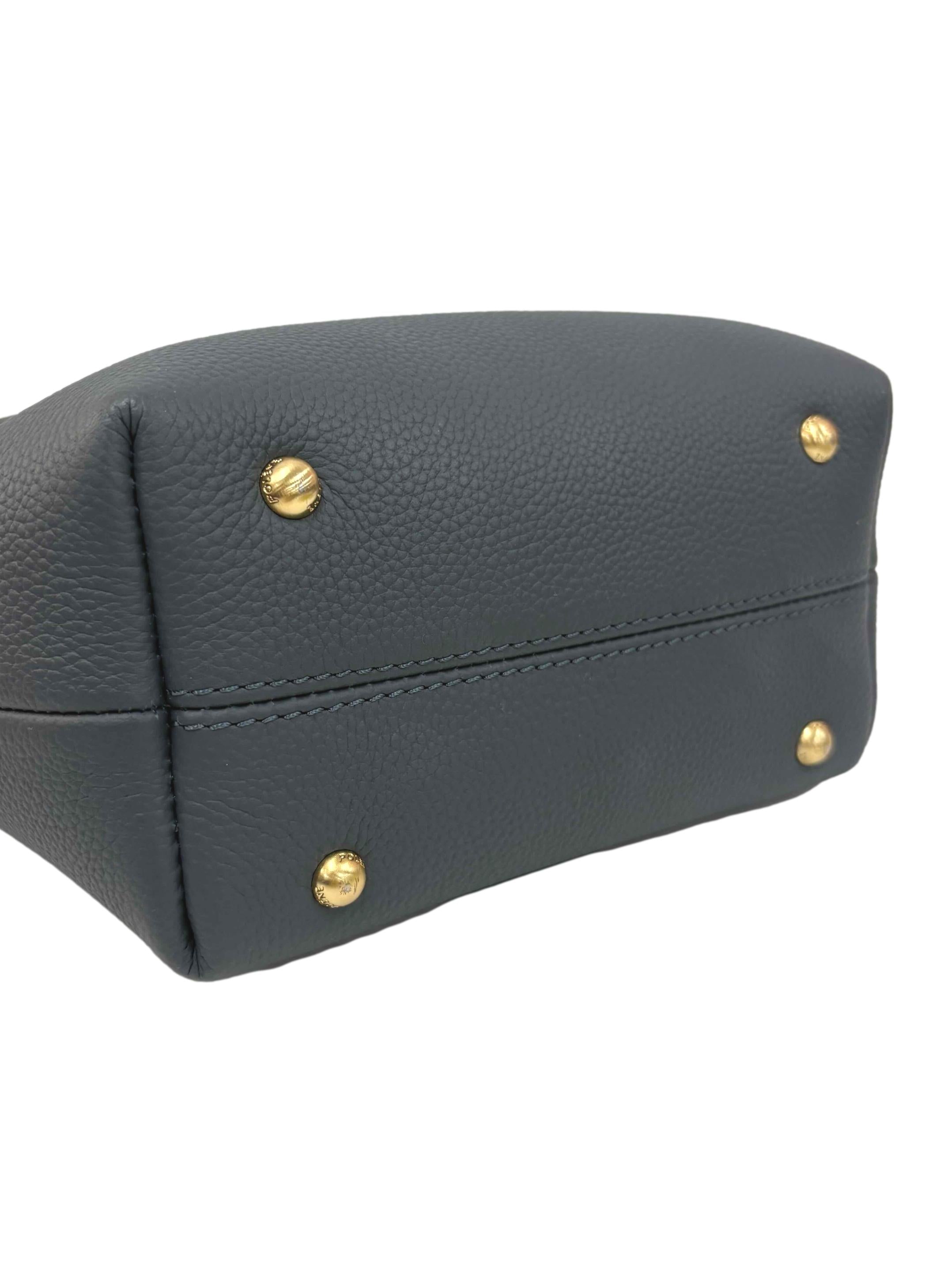 Blue Leather Numero Un Mini Crossbody Bag CSN