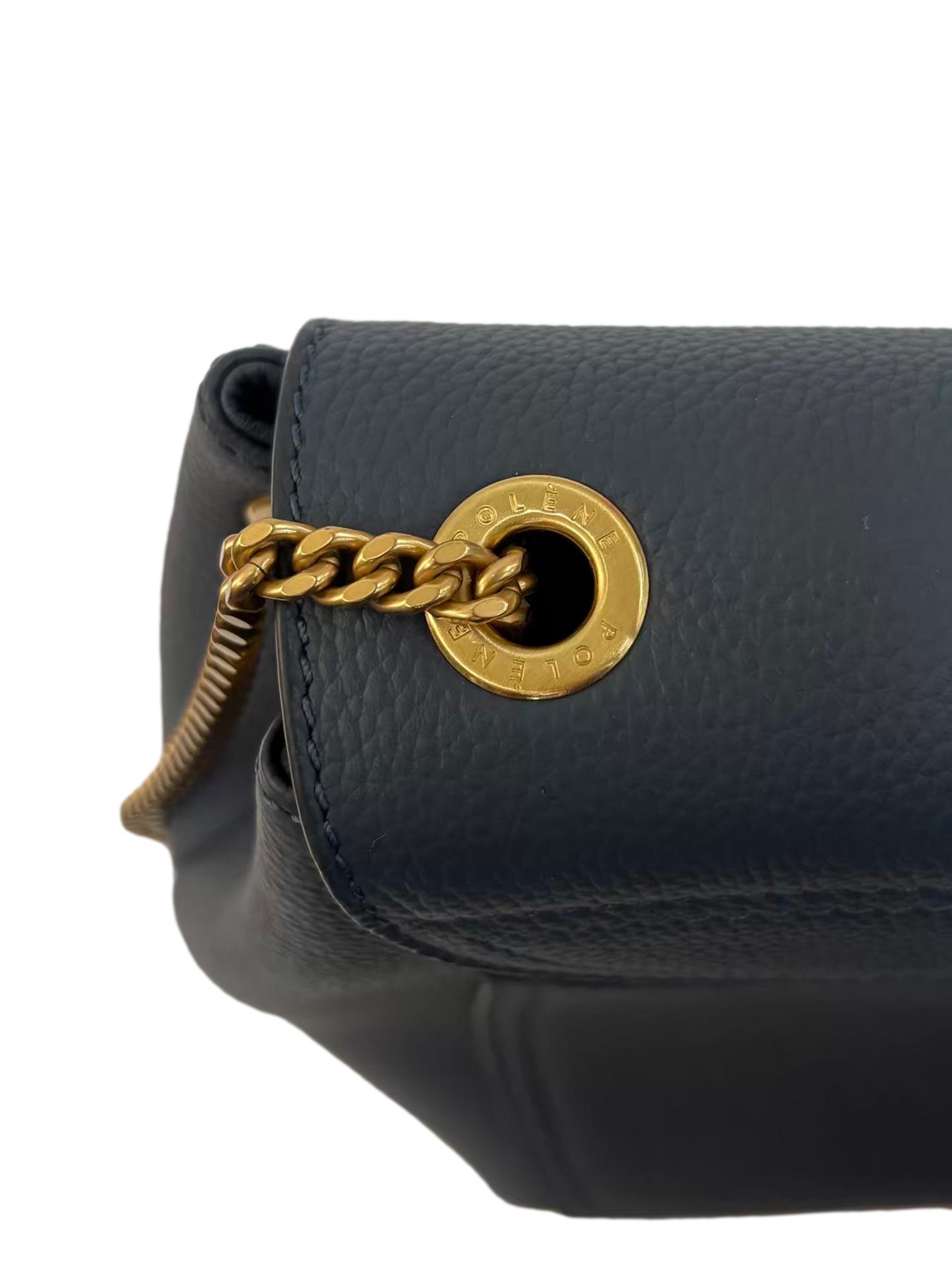 Blue Leather Numero Un Mini Crossbody Bag CSN