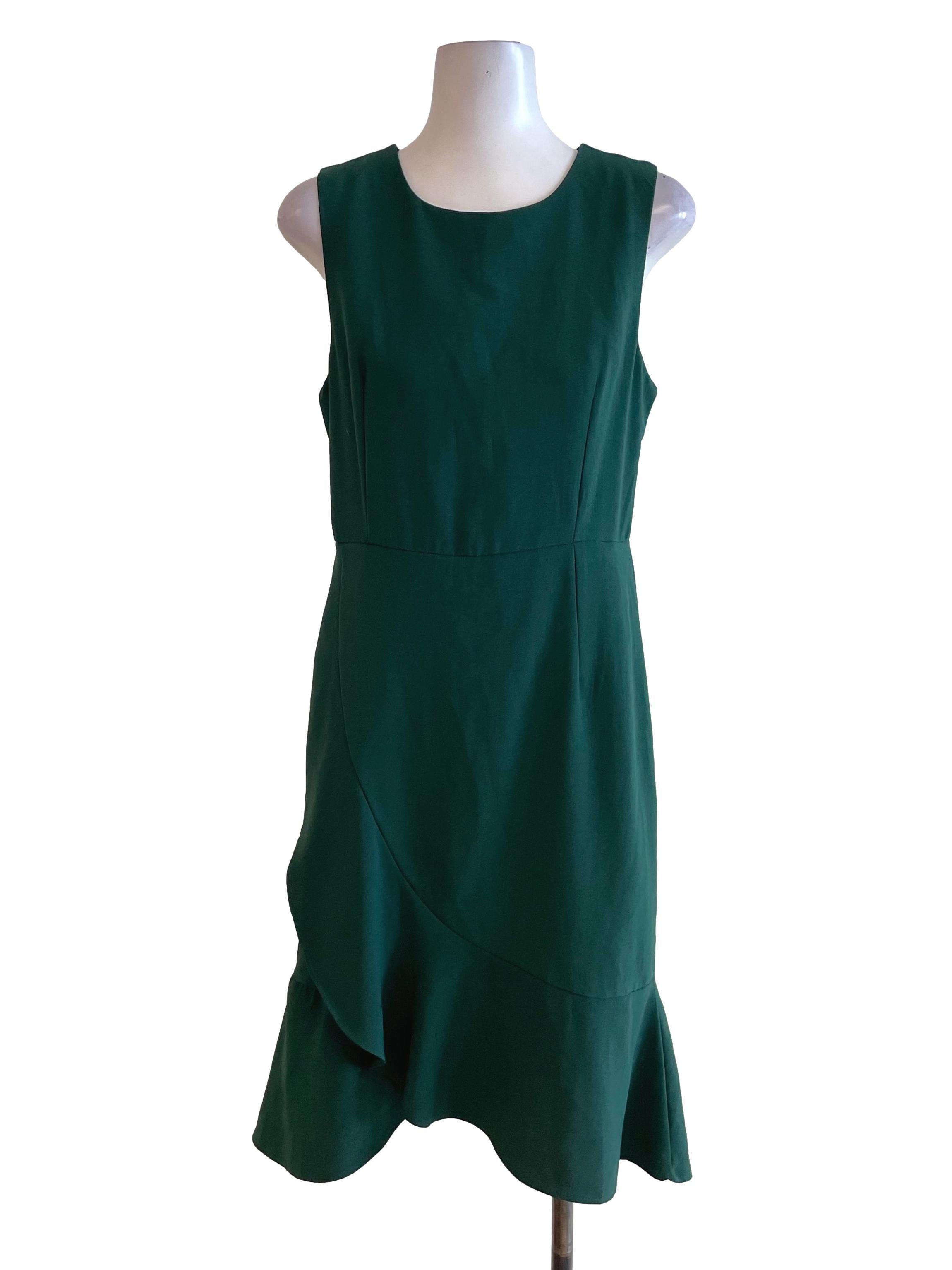 Basil Green Ruffled Dress TEM