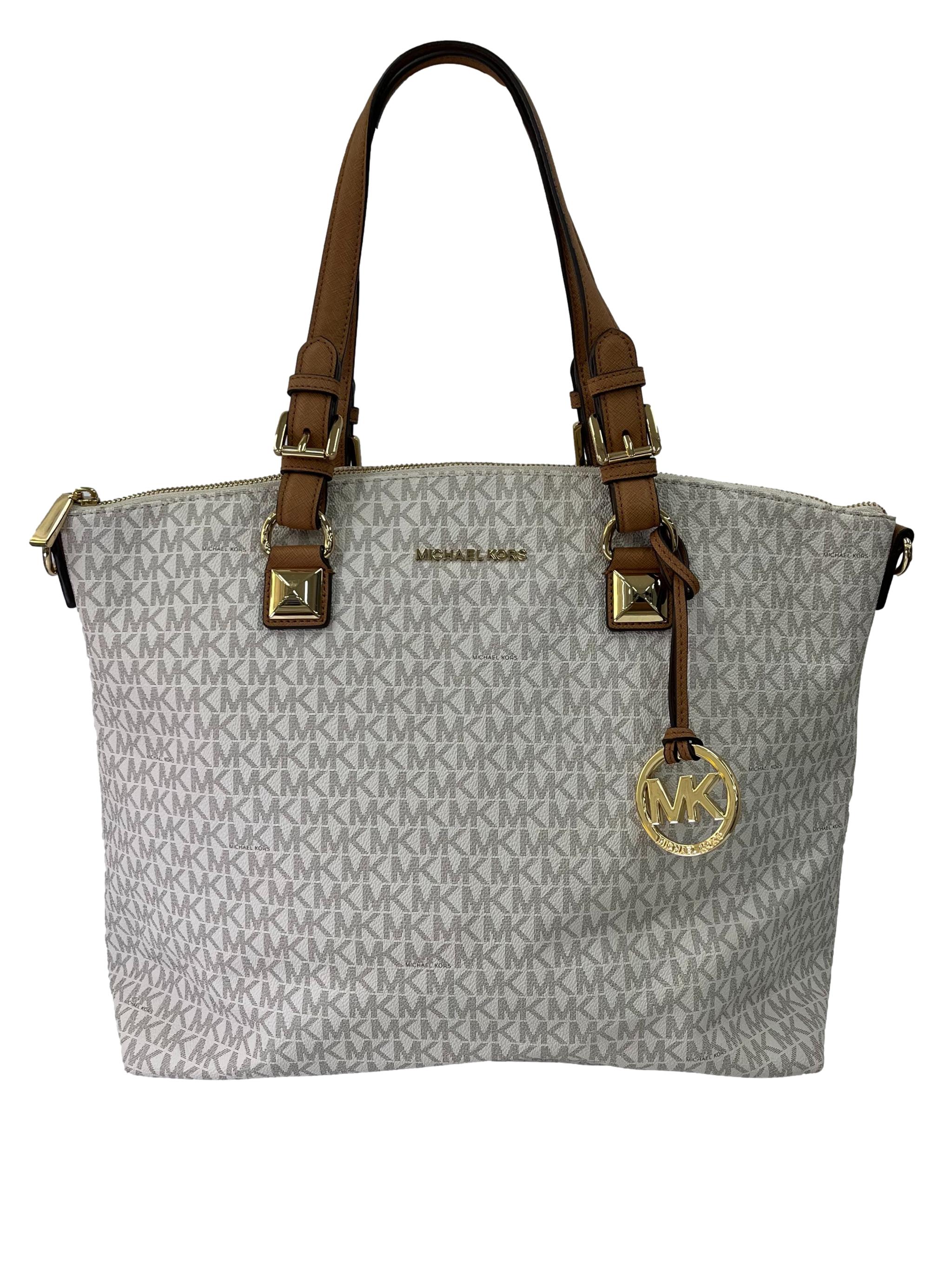 White Leather Karla Tote Bag CSN
