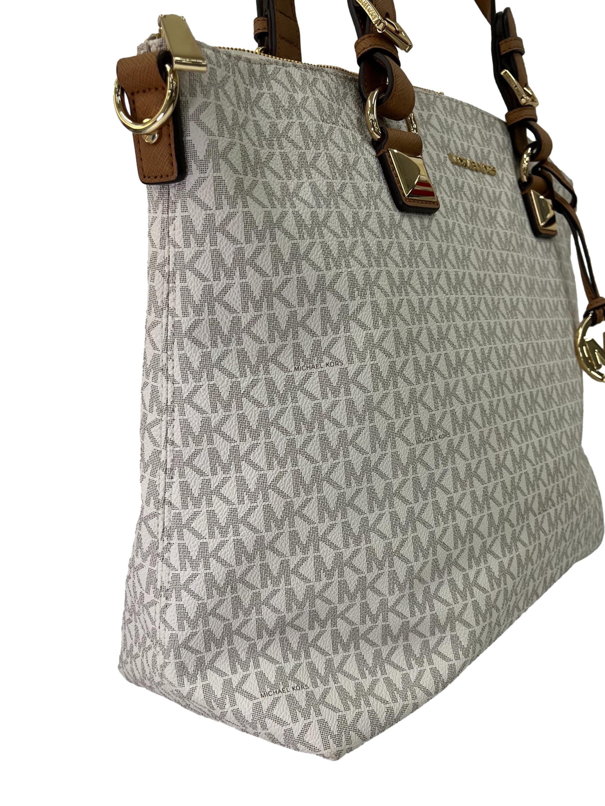 White Leather Karla Tote Bag CSN