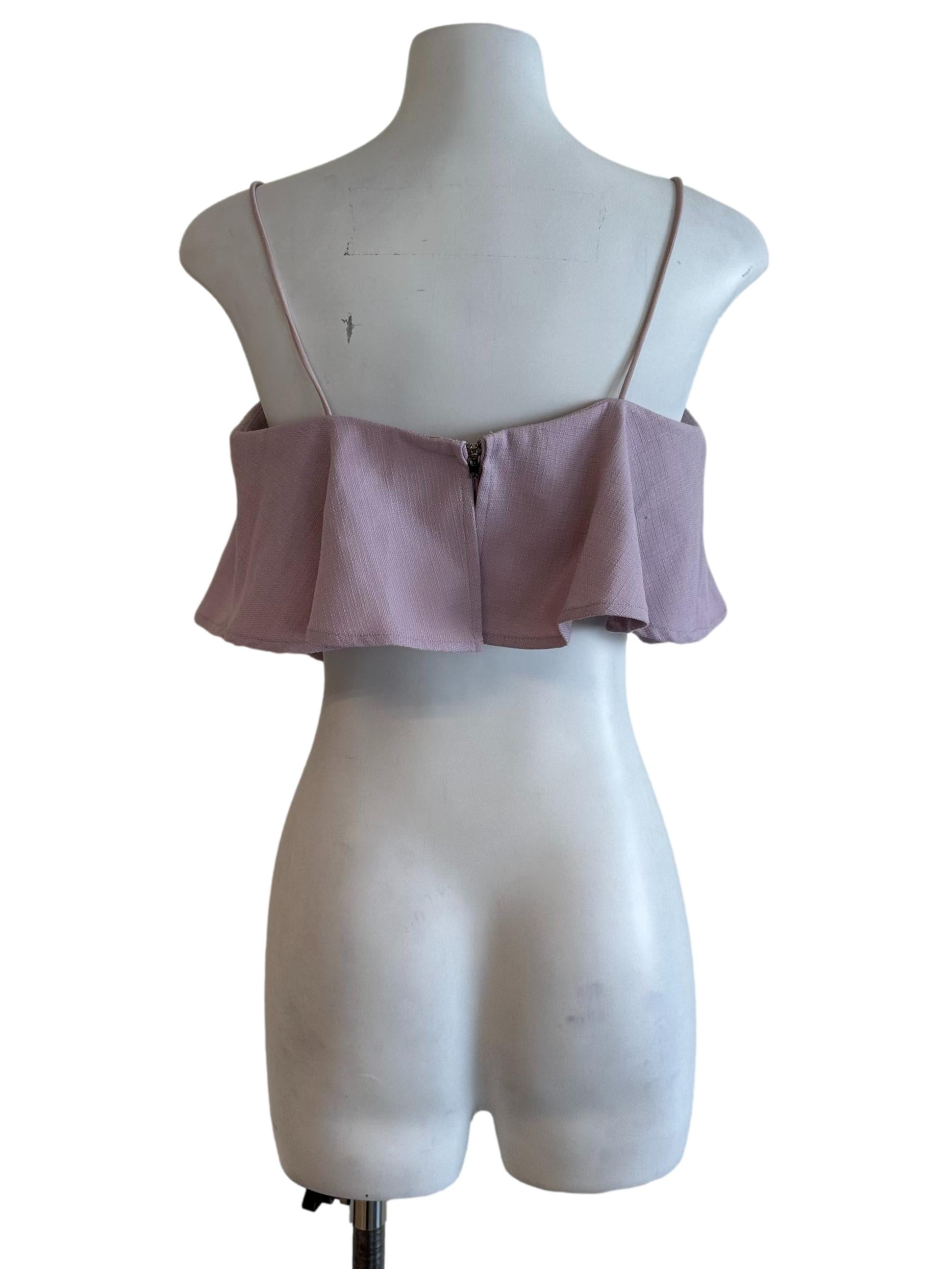 Lilac Purple Box Pleated Babydoll Top