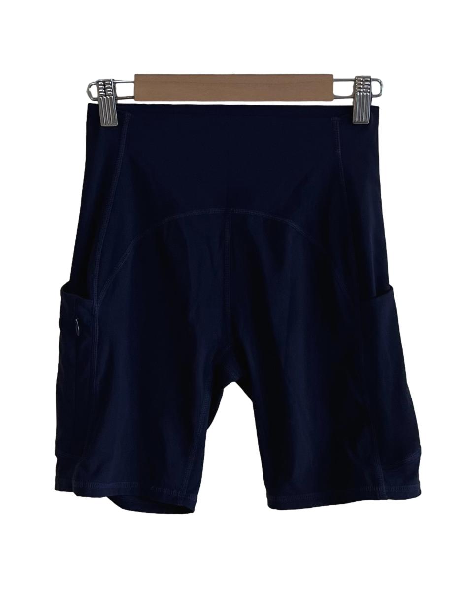 Navy Blue Plain Shorts