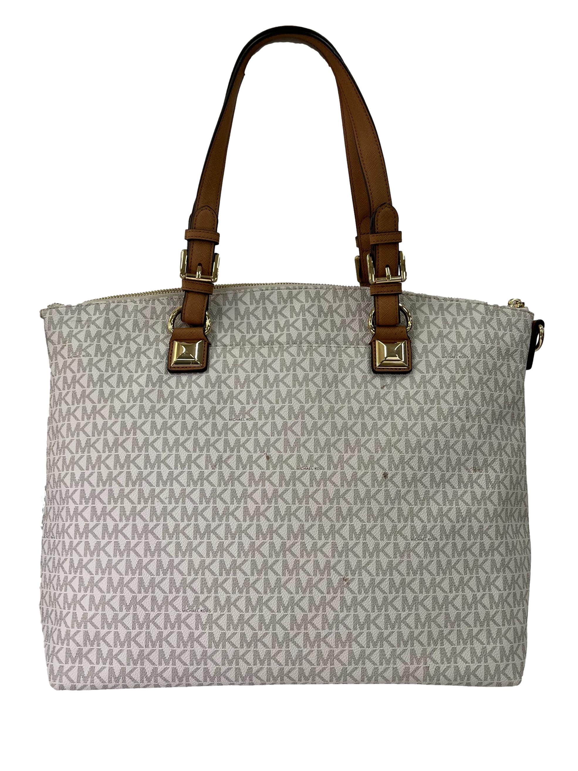White Leather Karla Tote Bag CSN