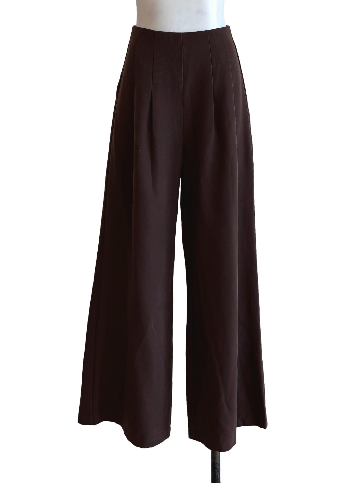 Taupe Brown Wide Leg Relaxed Pants