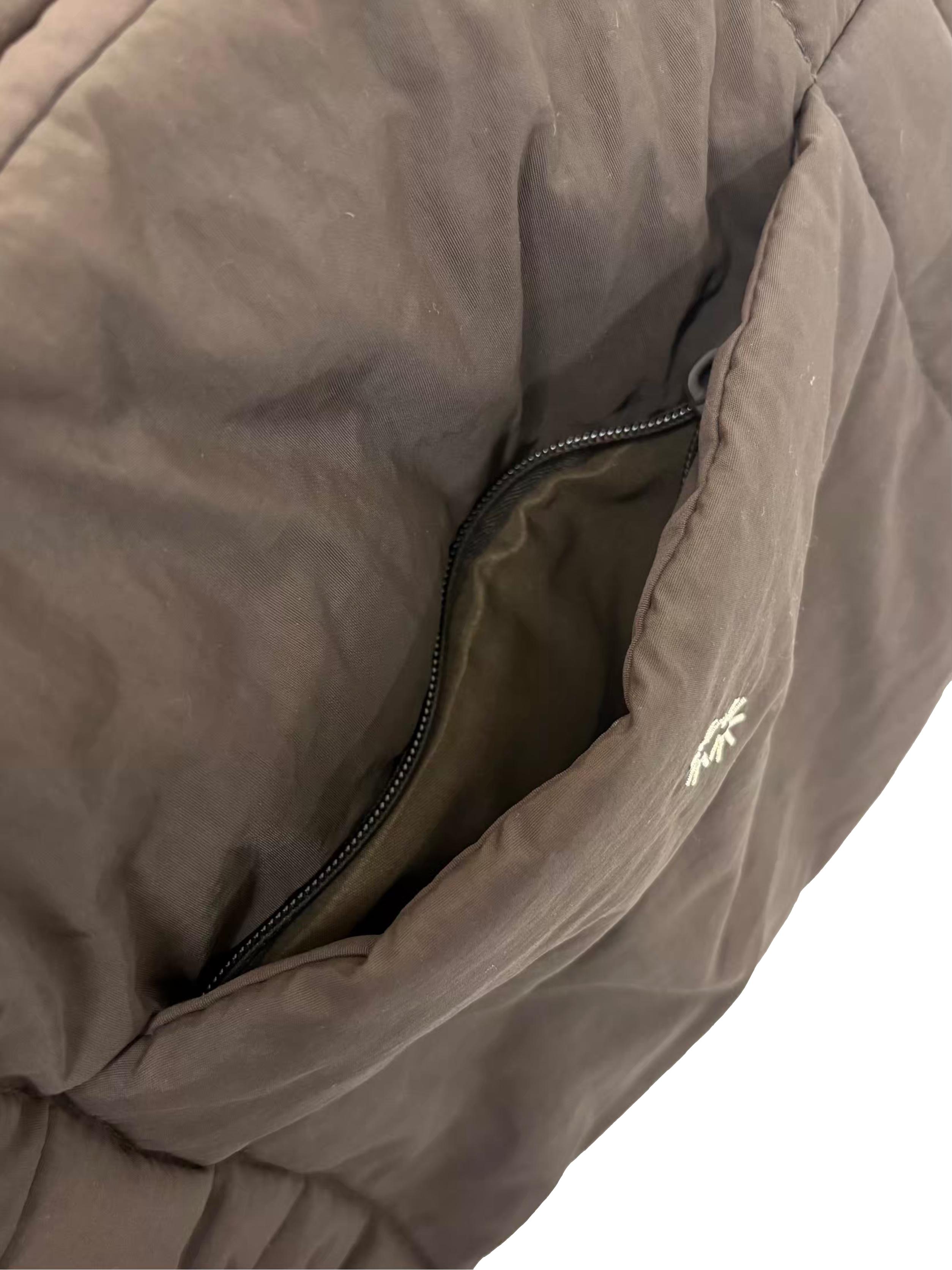 Brown Nylon Puffer Tote Bag CSN