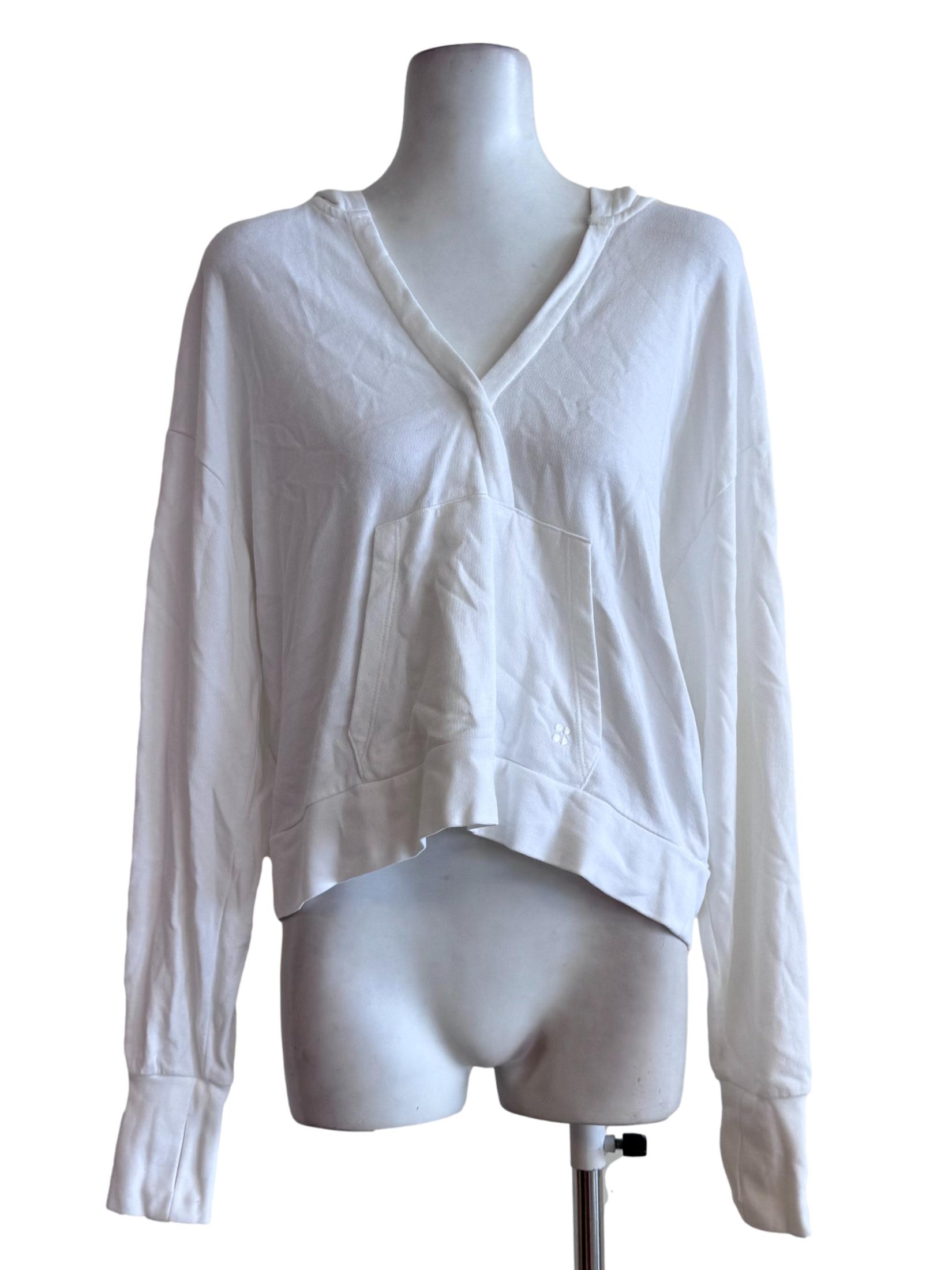 Porcelain White Long Sleeve Hoodie