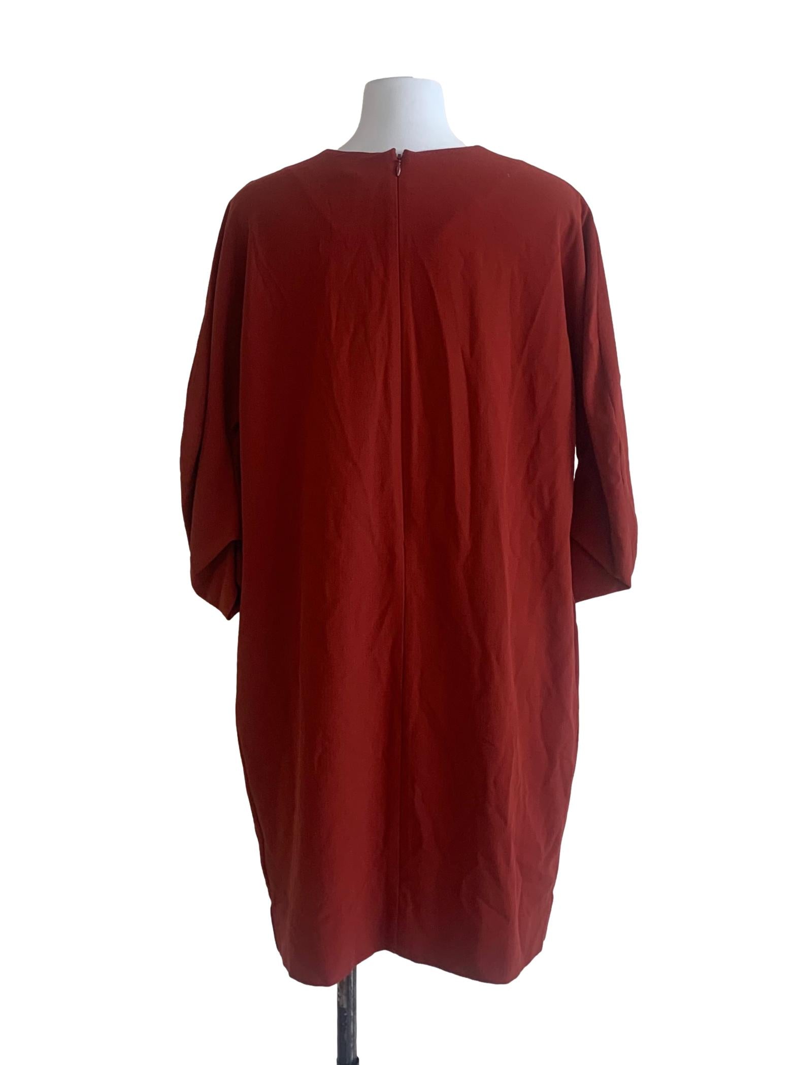 Amber Orange Round Neck Dress