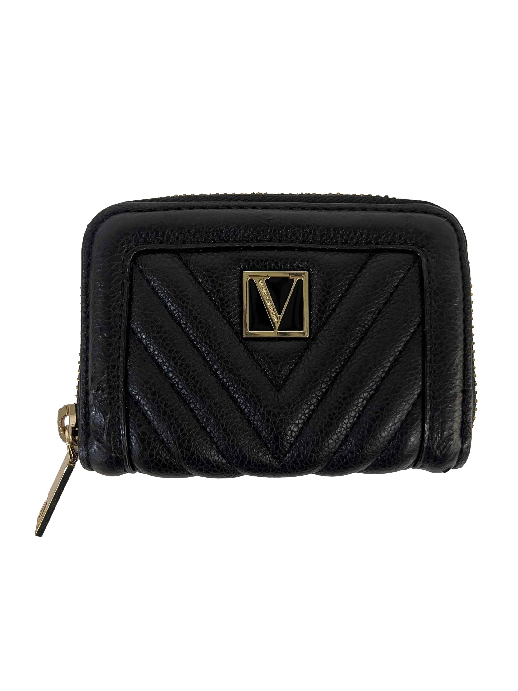 Black Small Quilted Wallet