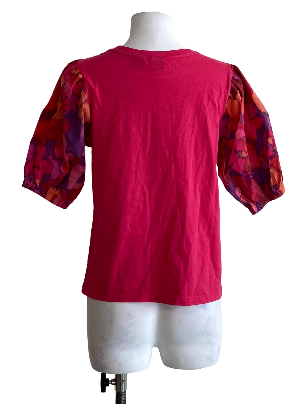 Hot Pink & Purple Twill Blouse