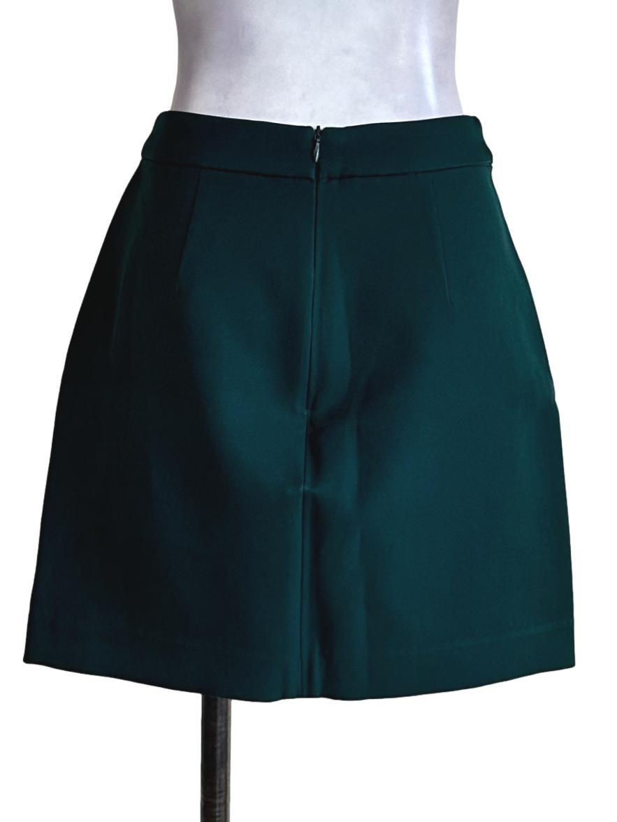 Basil Green Plain Skirts