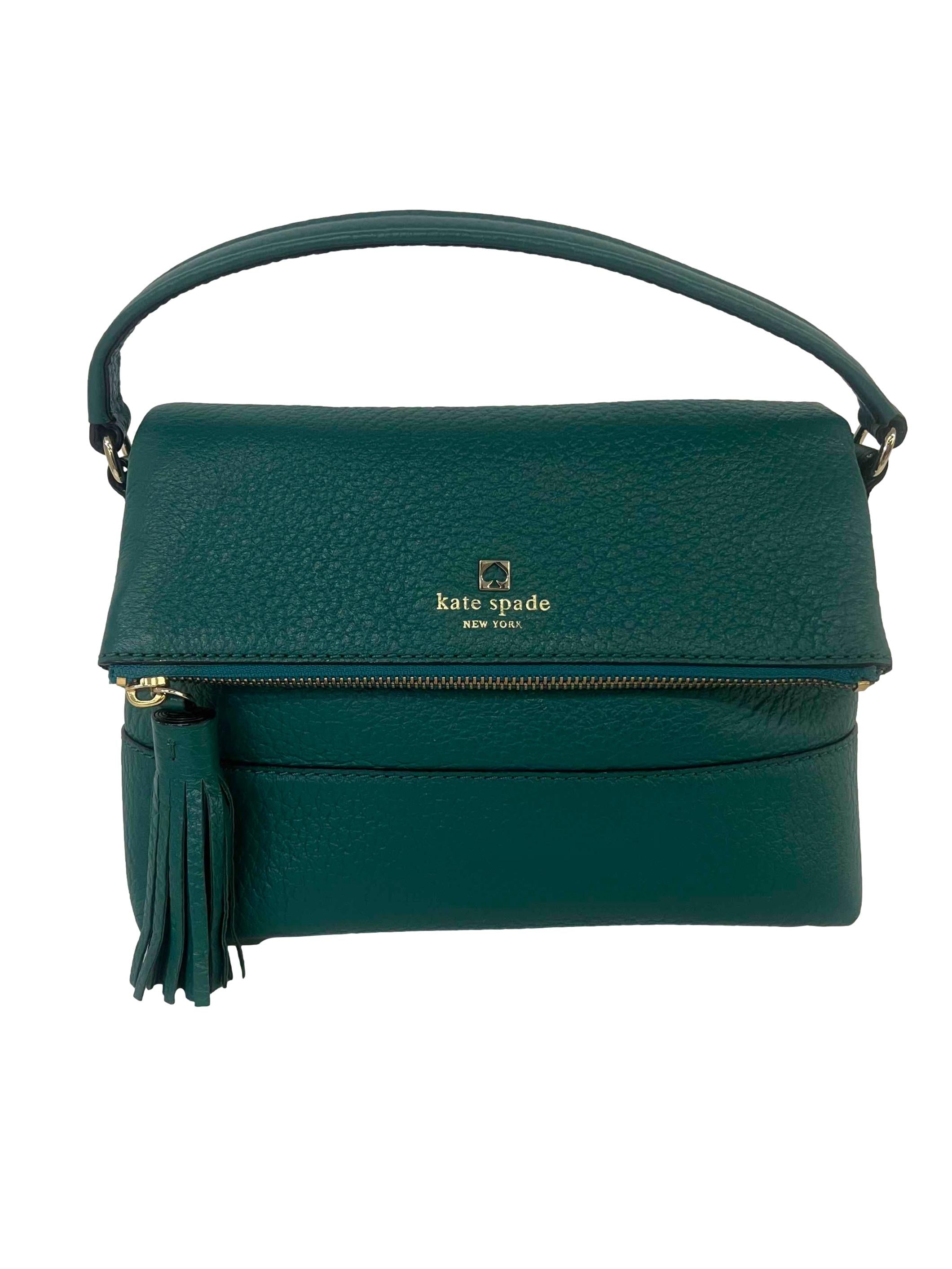 Green Leather Crossbody Bag