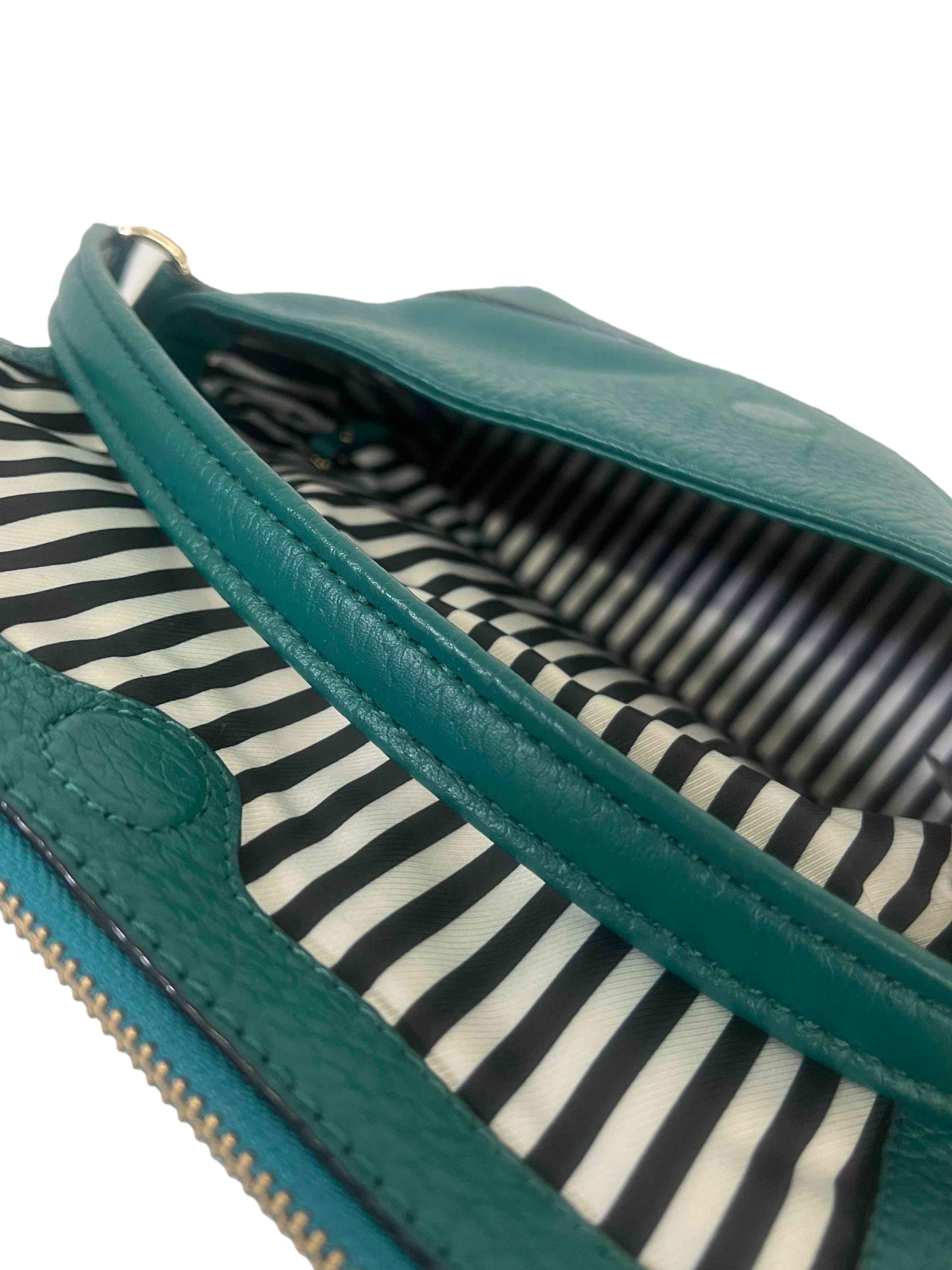 Green Leather Crossbody Bag