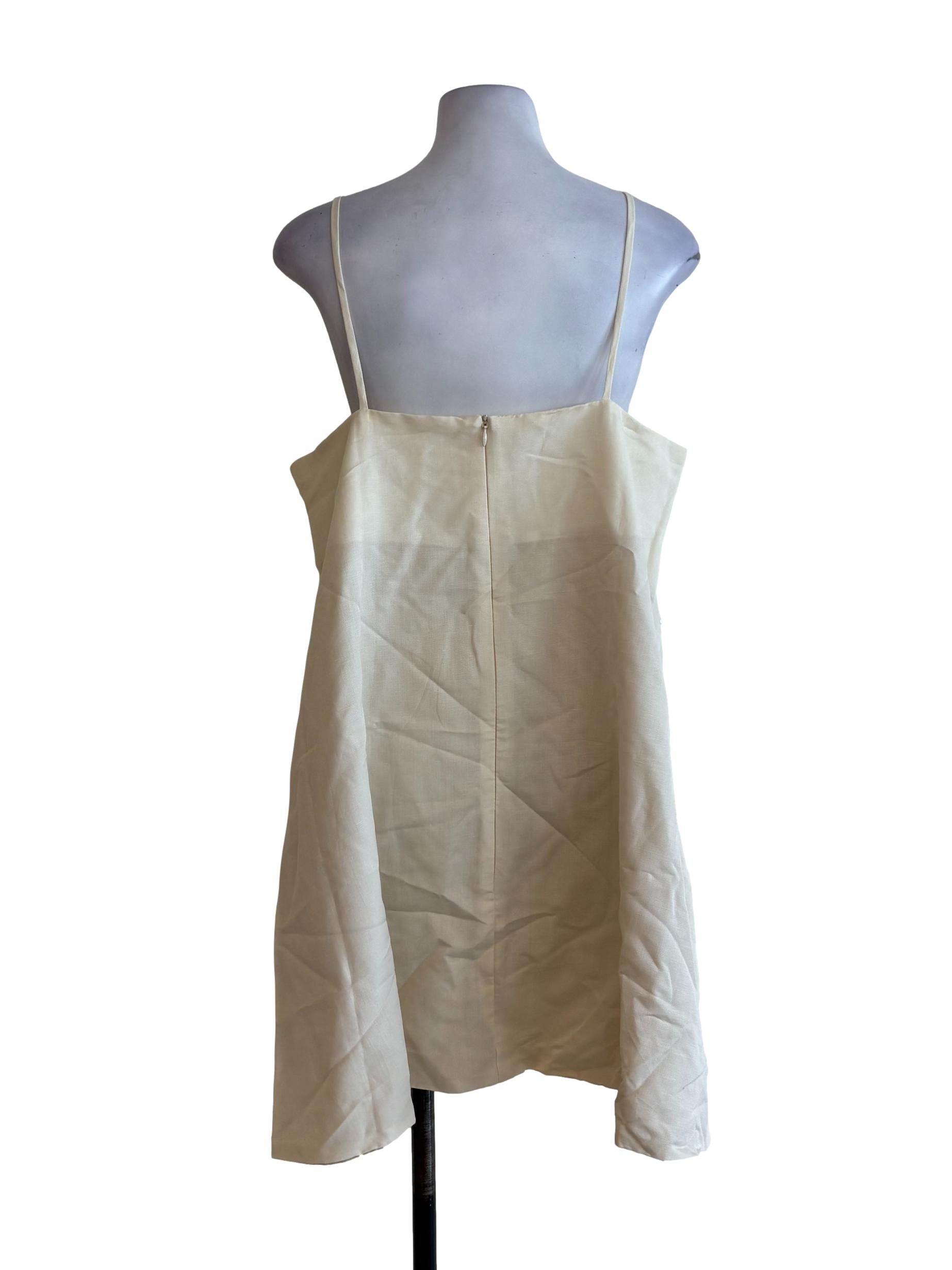 Cream Pearl Shift Dress
