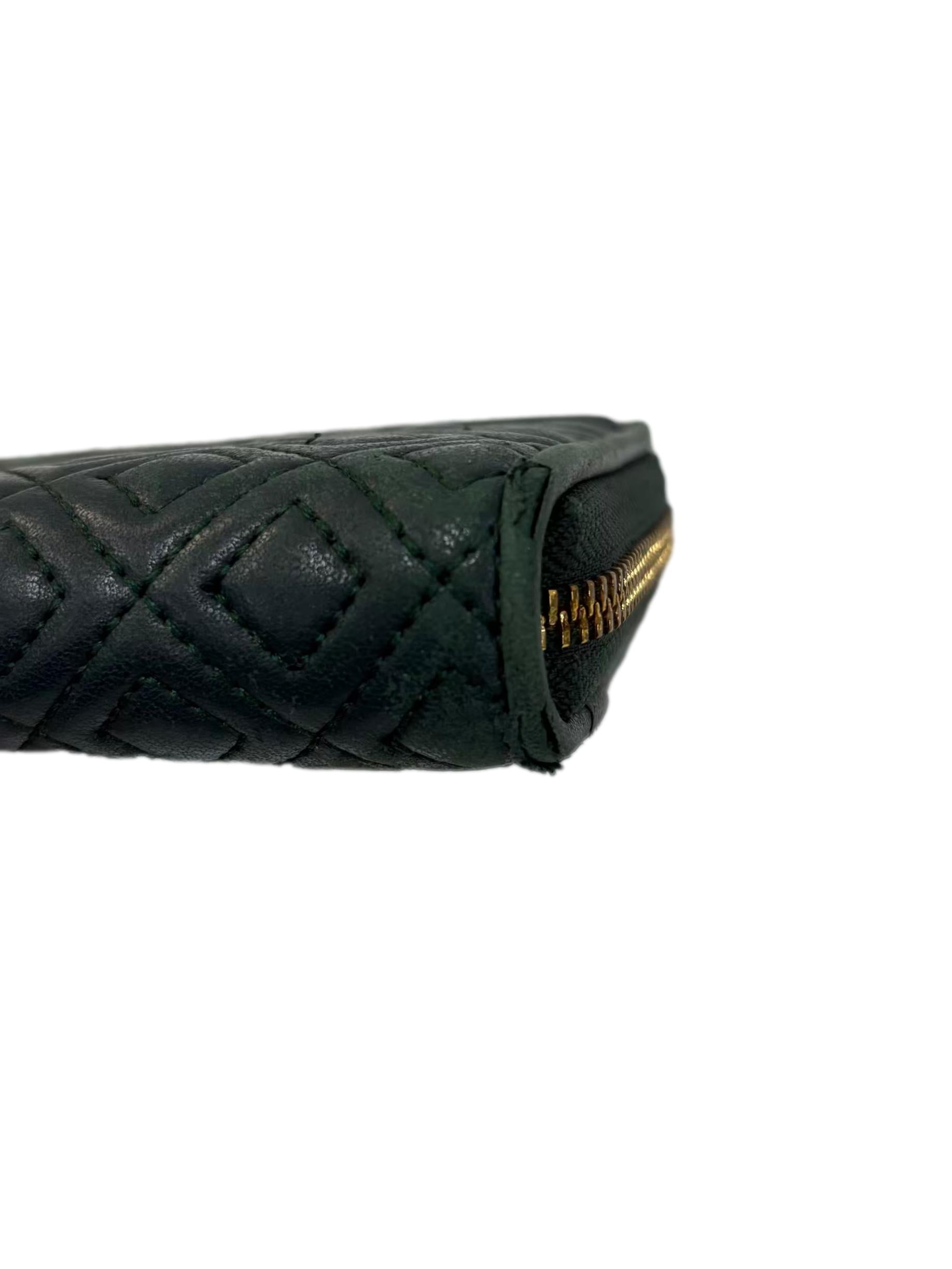 Green Leather Fleming Zip Continental Long Wallet CSN