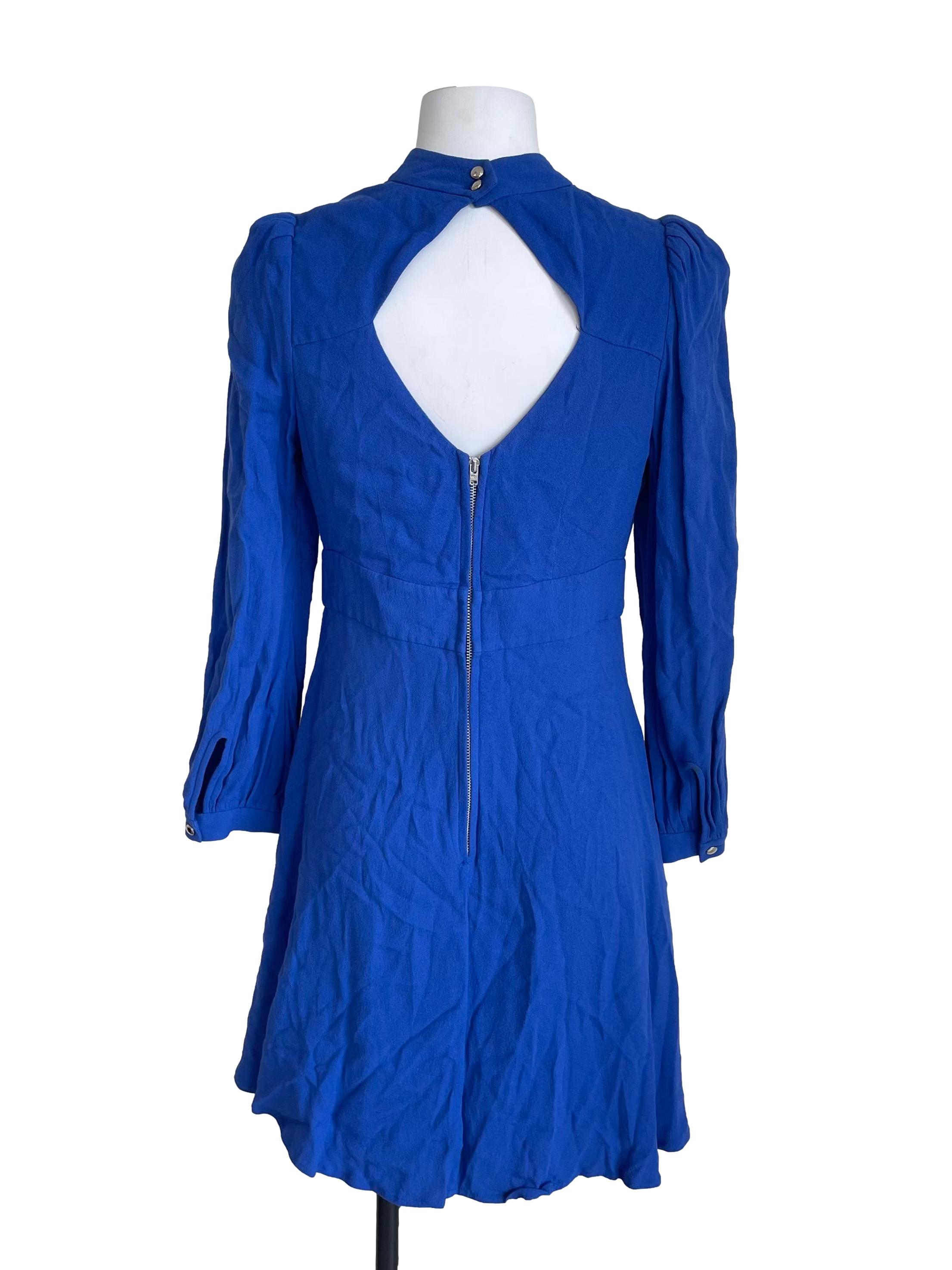 Lapis Blue Rhinestones Heart Sweet Dress