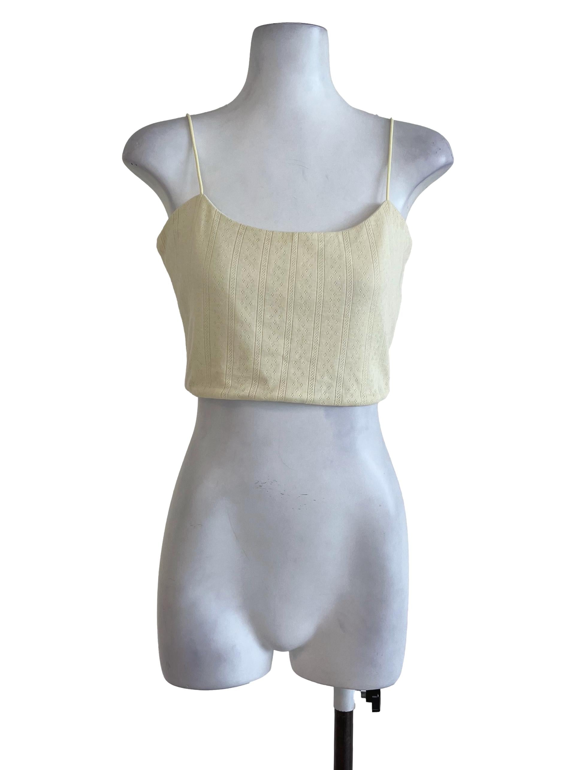 Lovet Soft Yellow Tank Top | REFASH