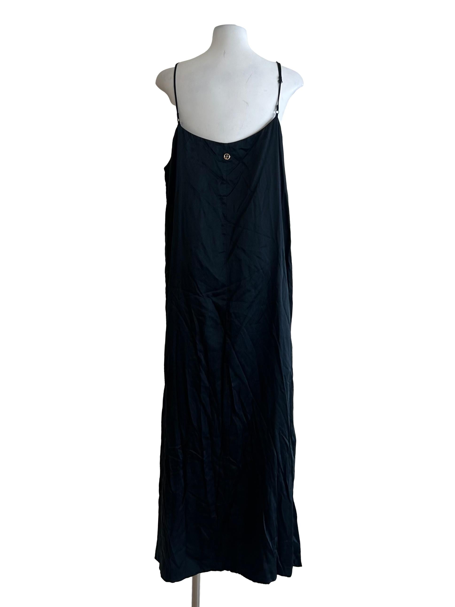 Calabar Silk Slip Dress -  Black CSN
