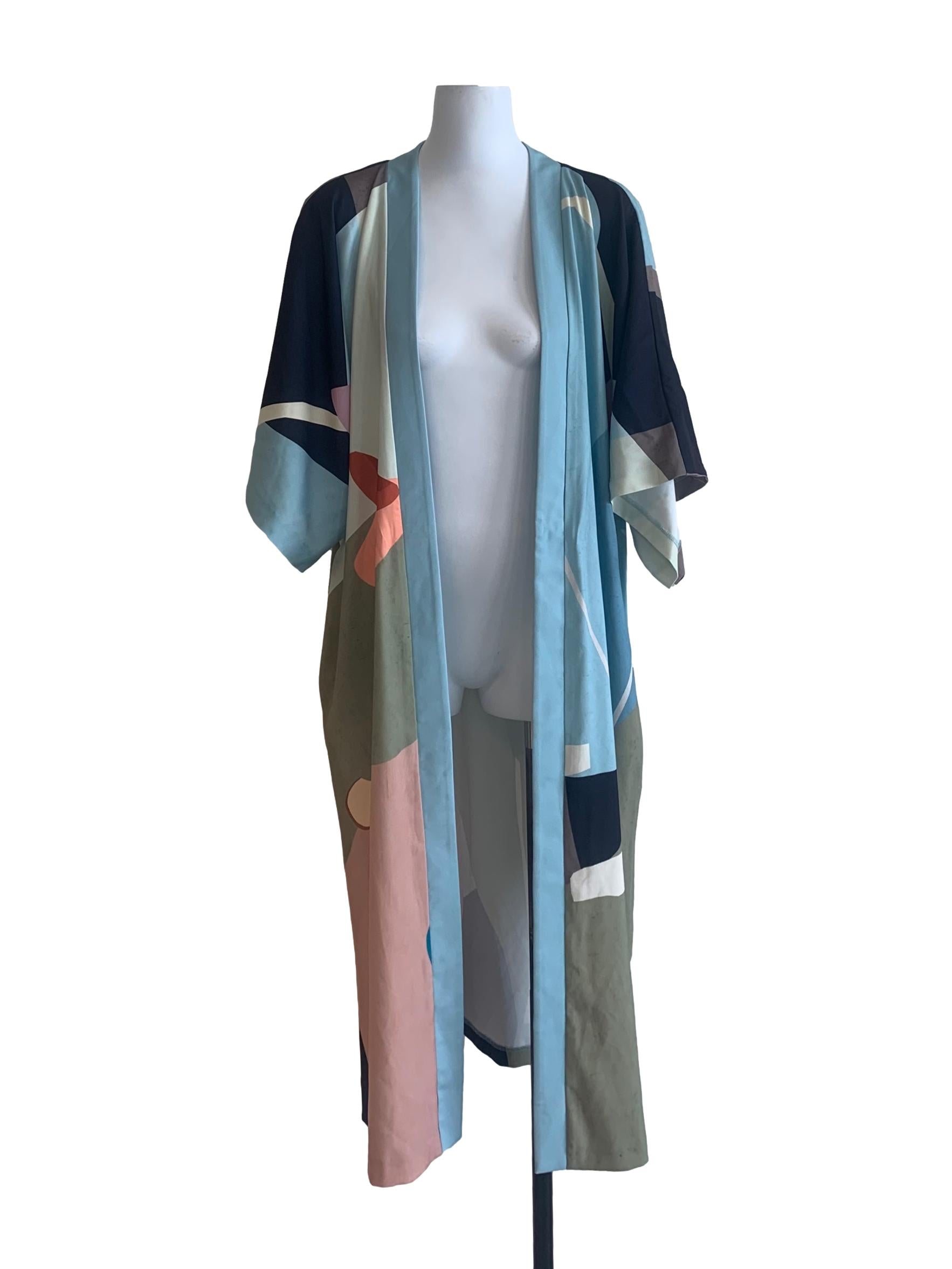 Blue Morning Duster Kimono OSN