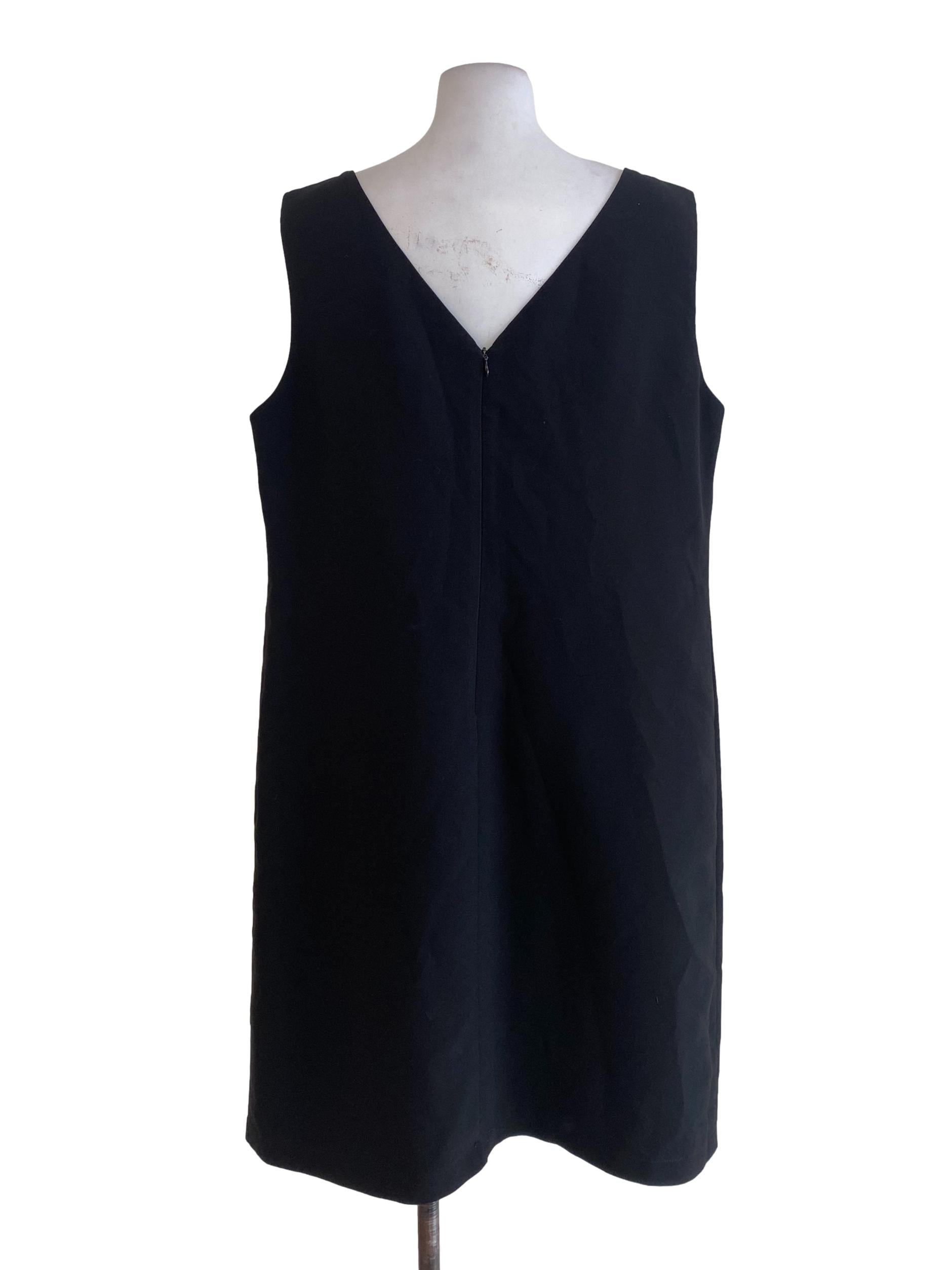 Black Shift Dress With Pockets