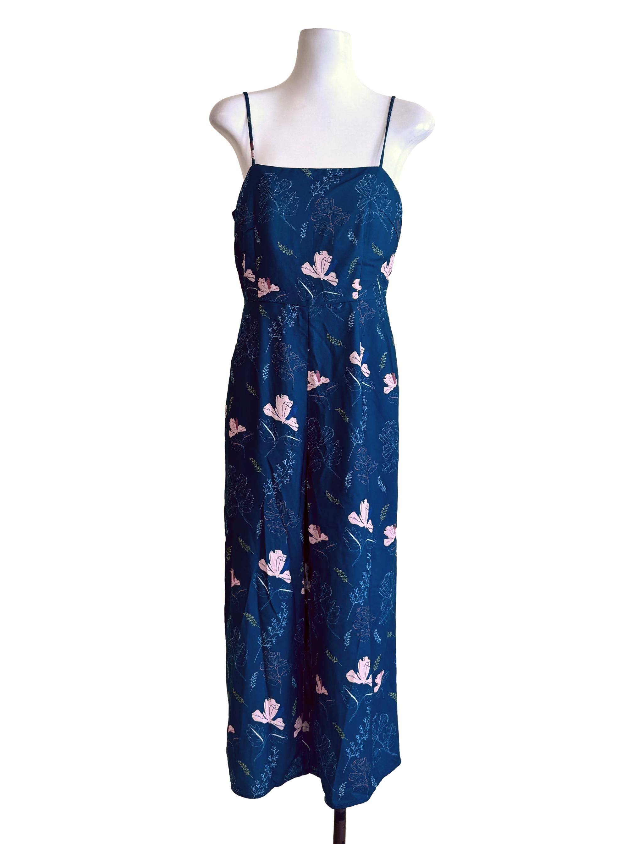 Greenish Blue Floral Jumpsuits LB