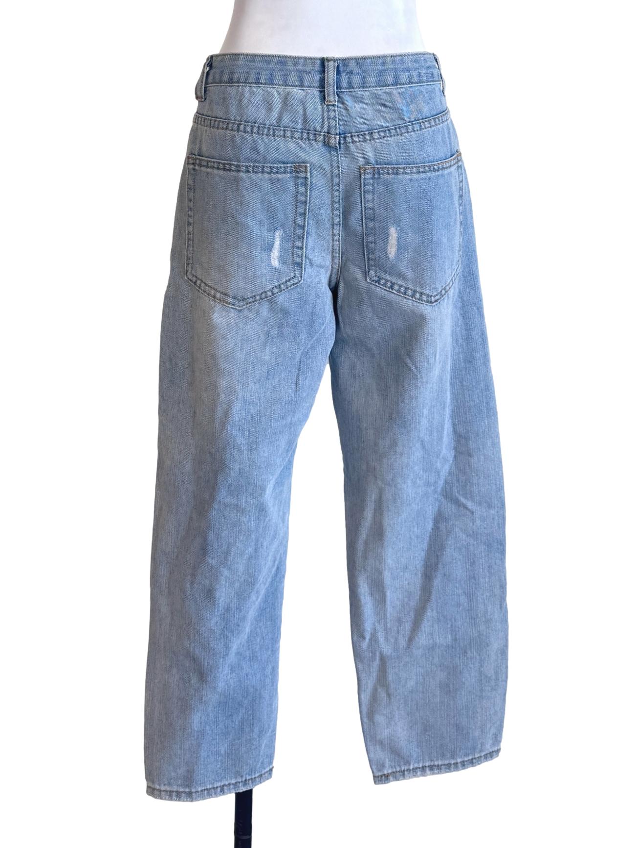 Blue Denim Ripped Jeans TTR