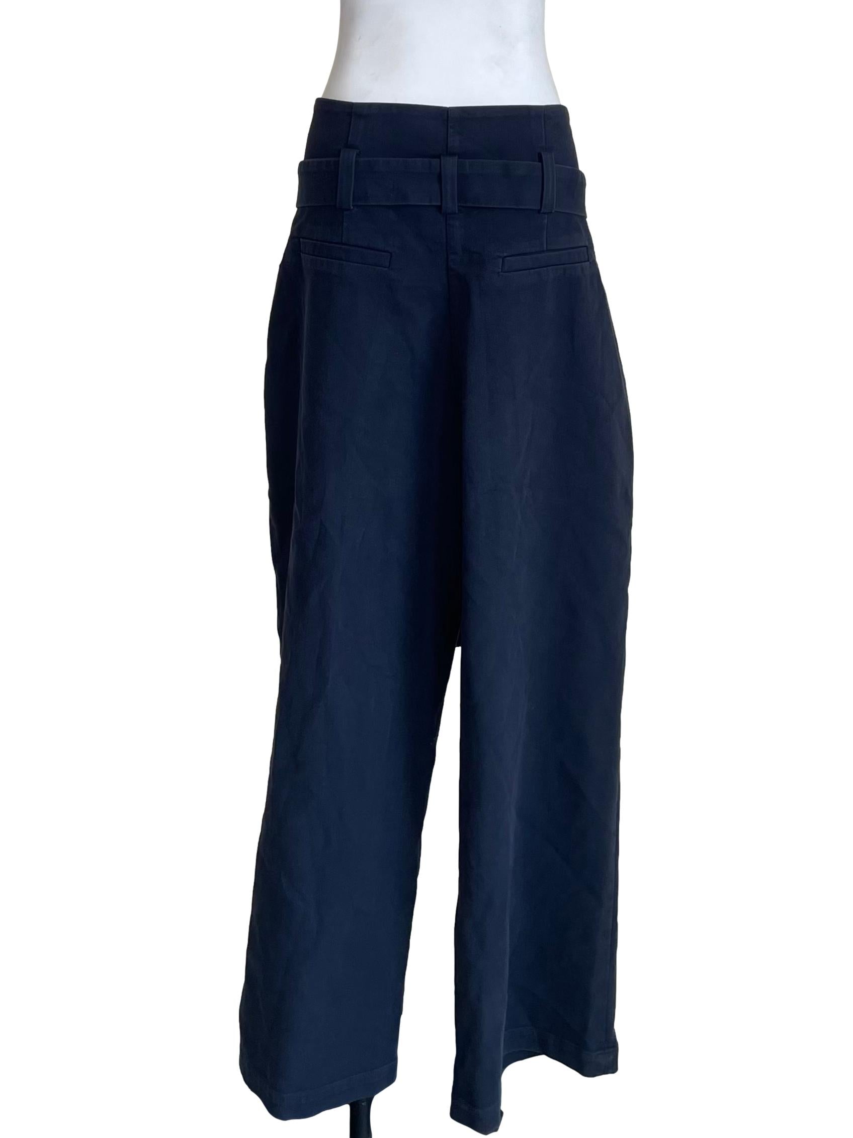 Denim Blue Belted Pants