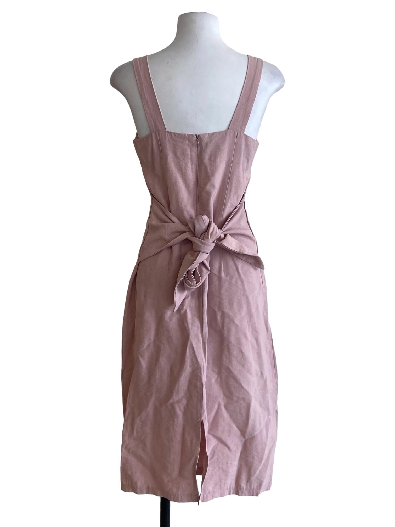 Rose Pink Slit Slip Dress