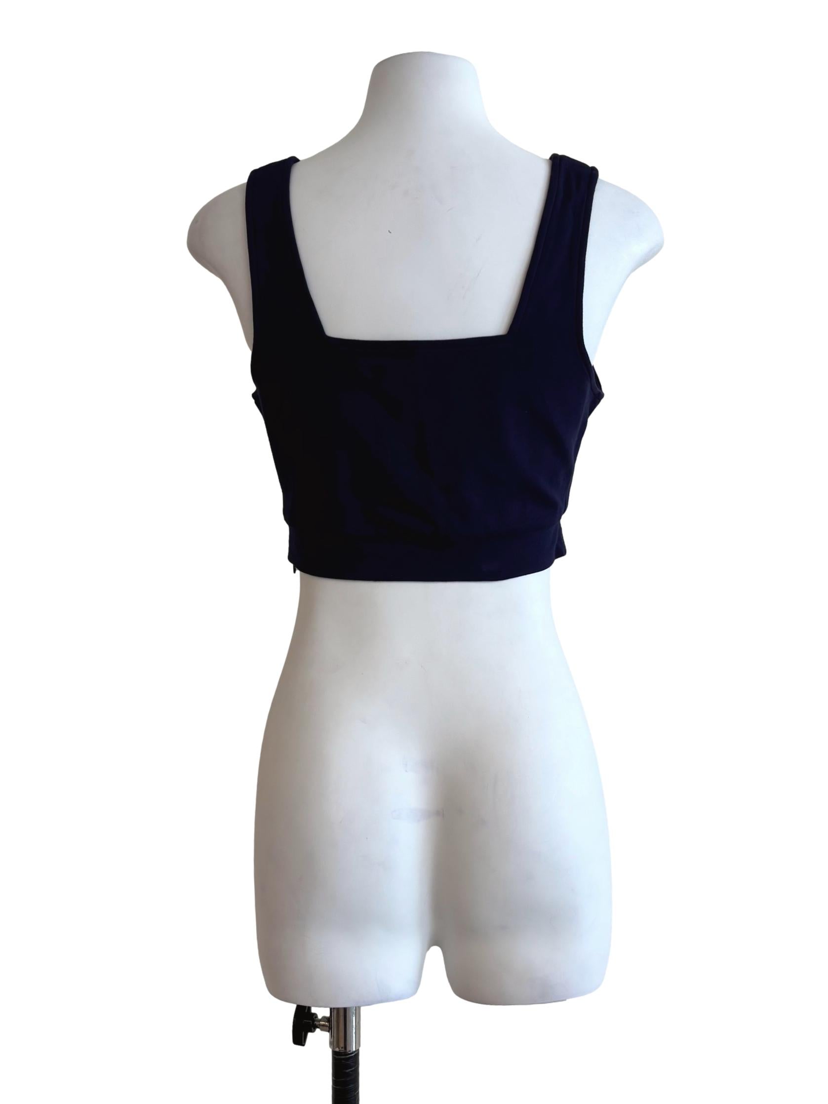 Midnight Blue Crop Tank Top YHF