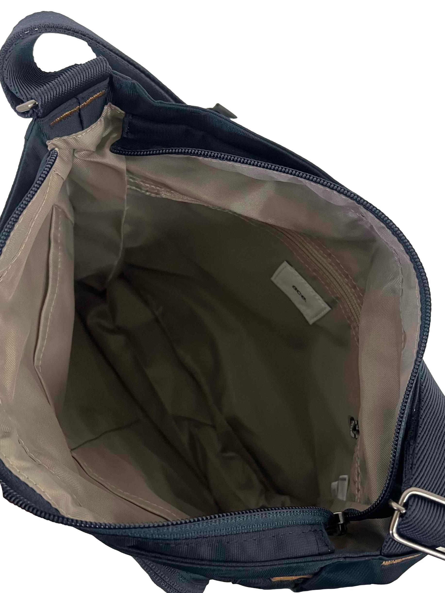 Blue Nylon Crossbody Bag