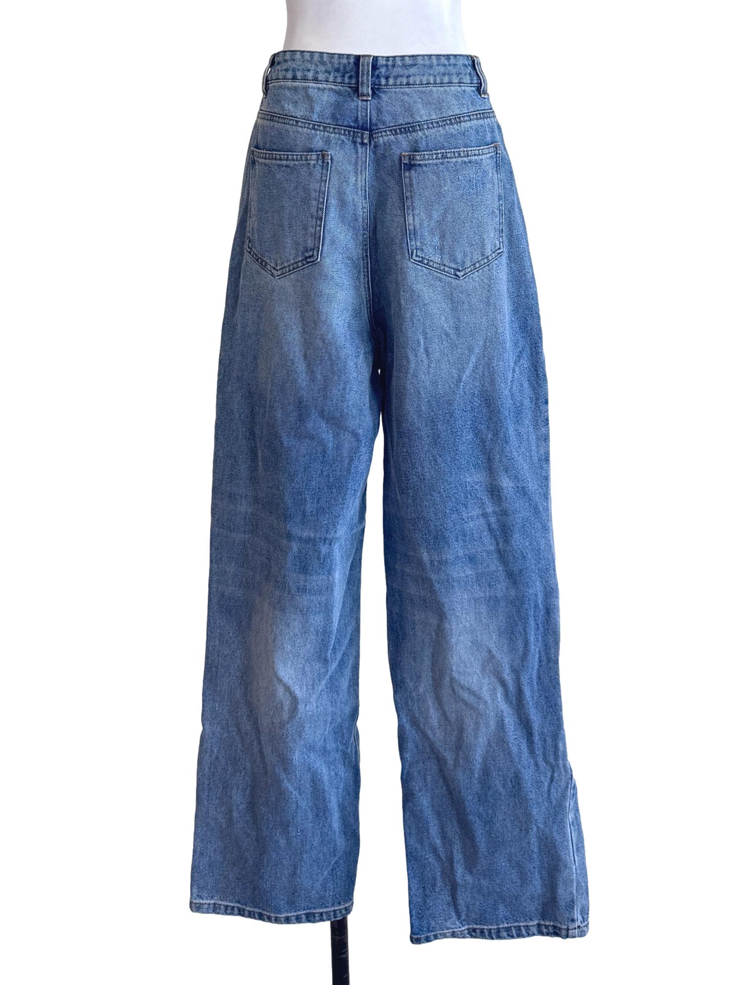 Blue Denim Ripped Jeans