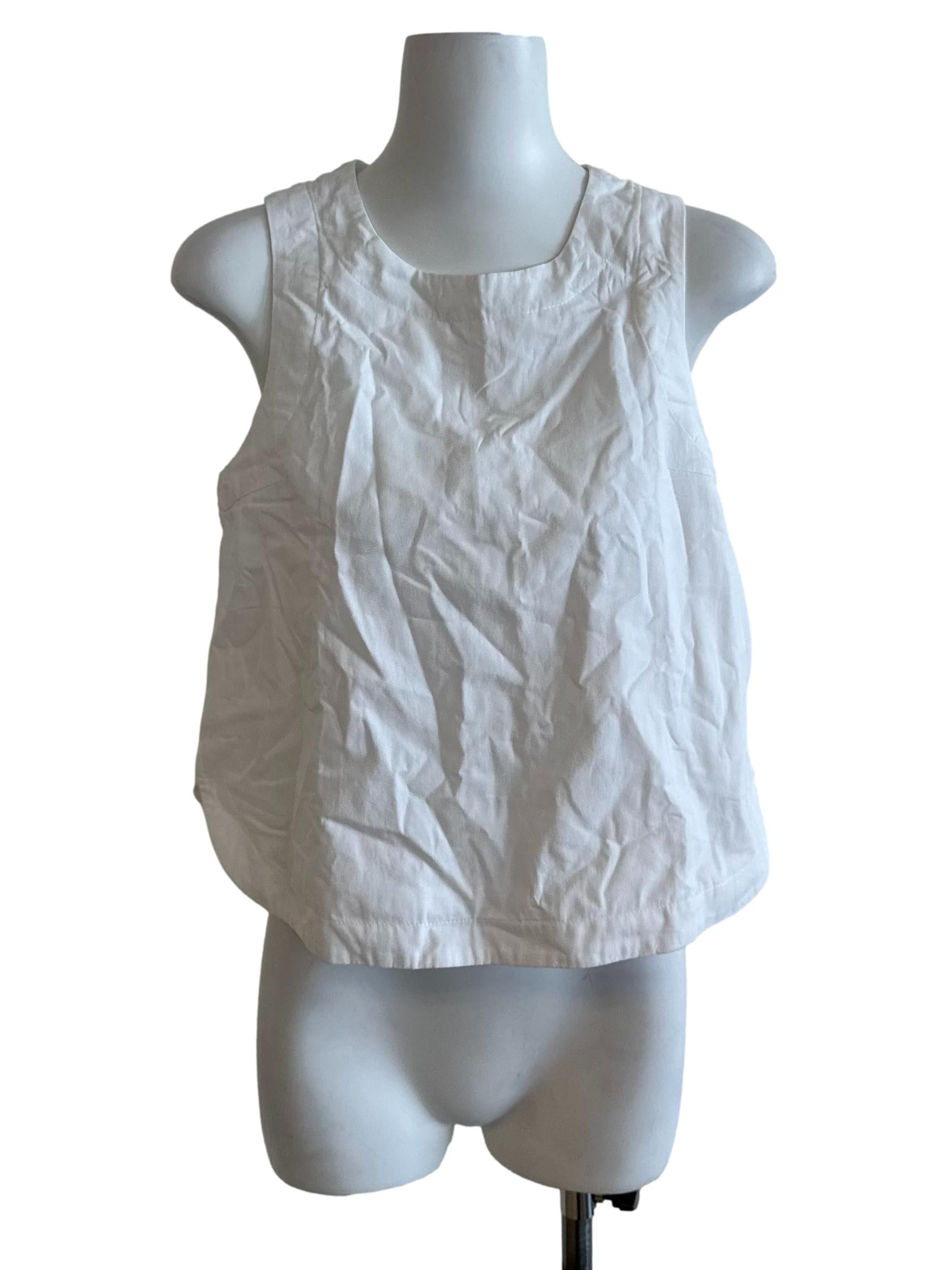 Off White Round Neck Loose Top