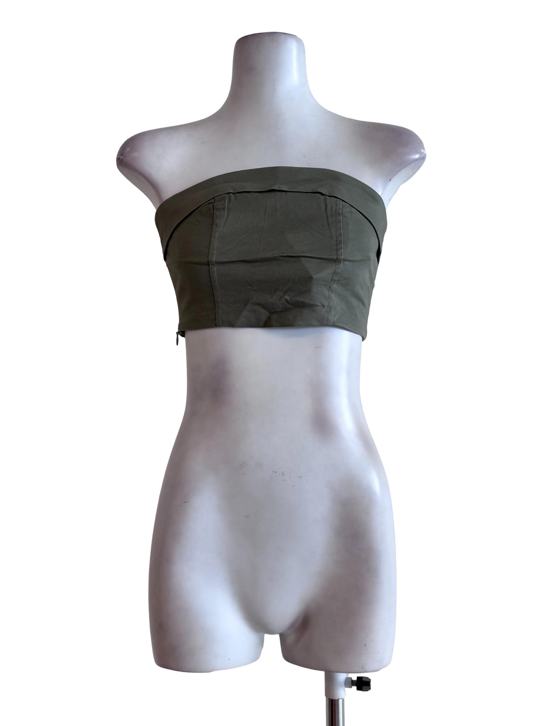 Olive Green Strapless Tube Top TTR