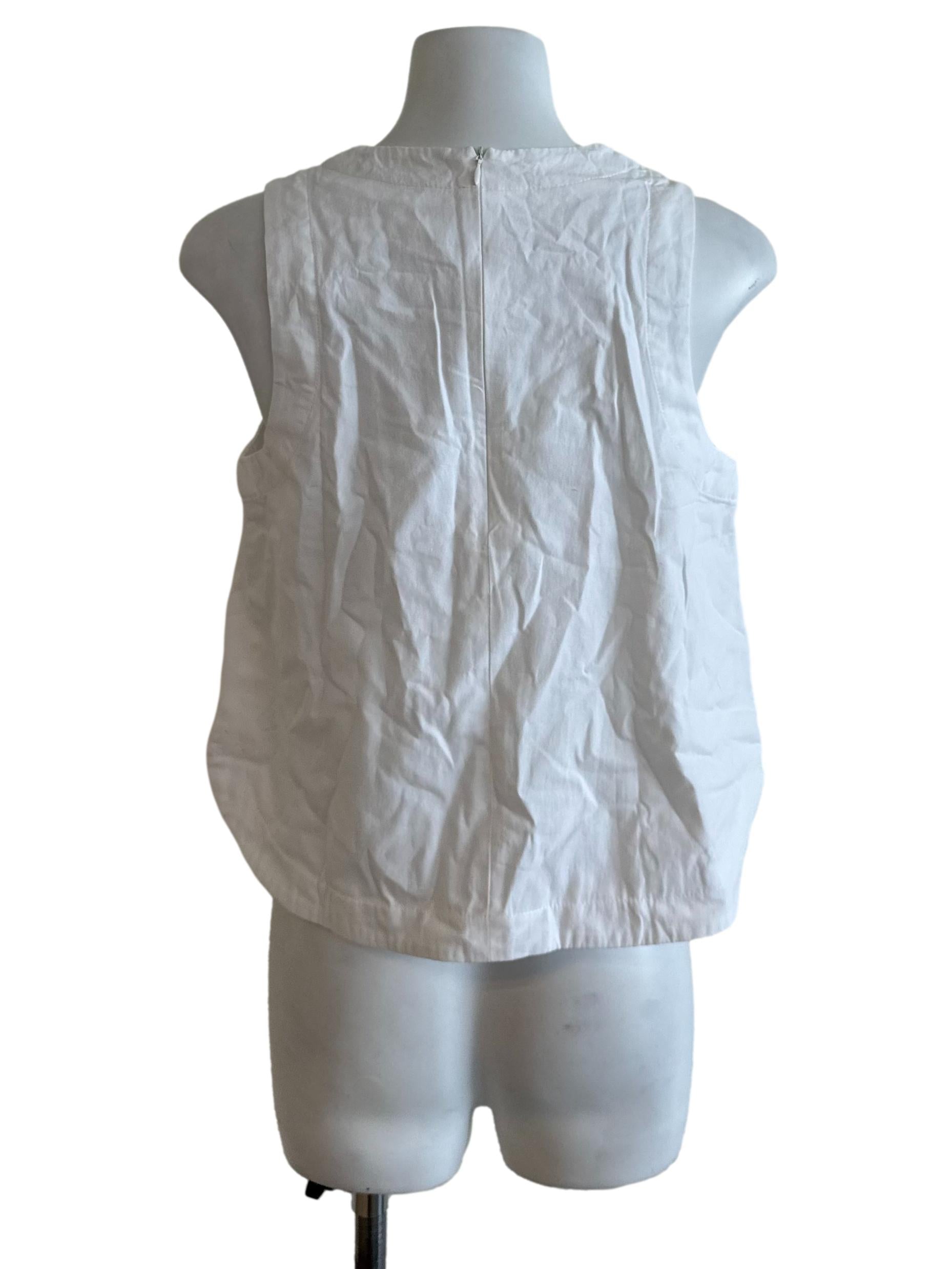 Off White Round Neck Loose Top