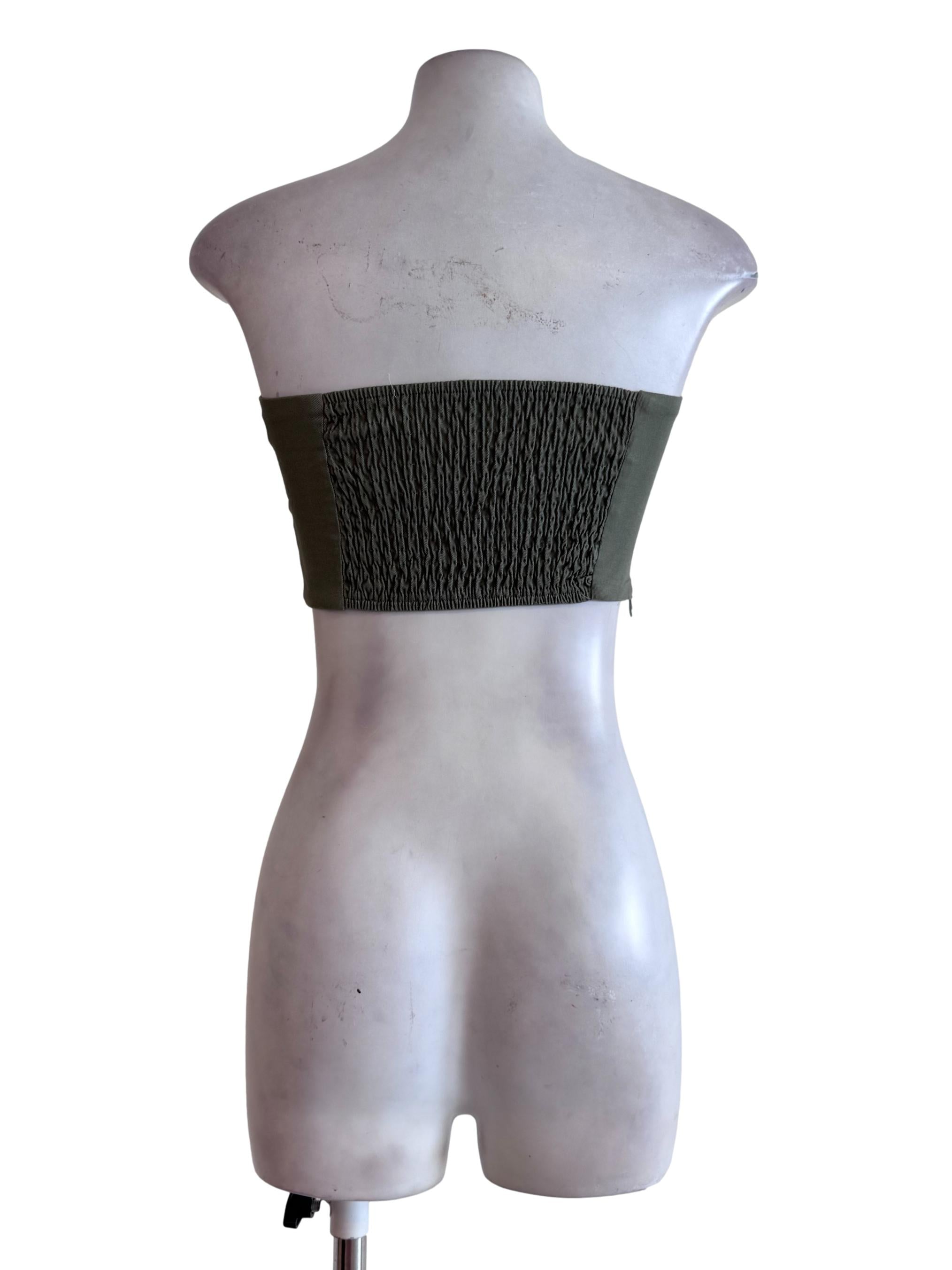 Olive Green Strapless Tube Top TTR