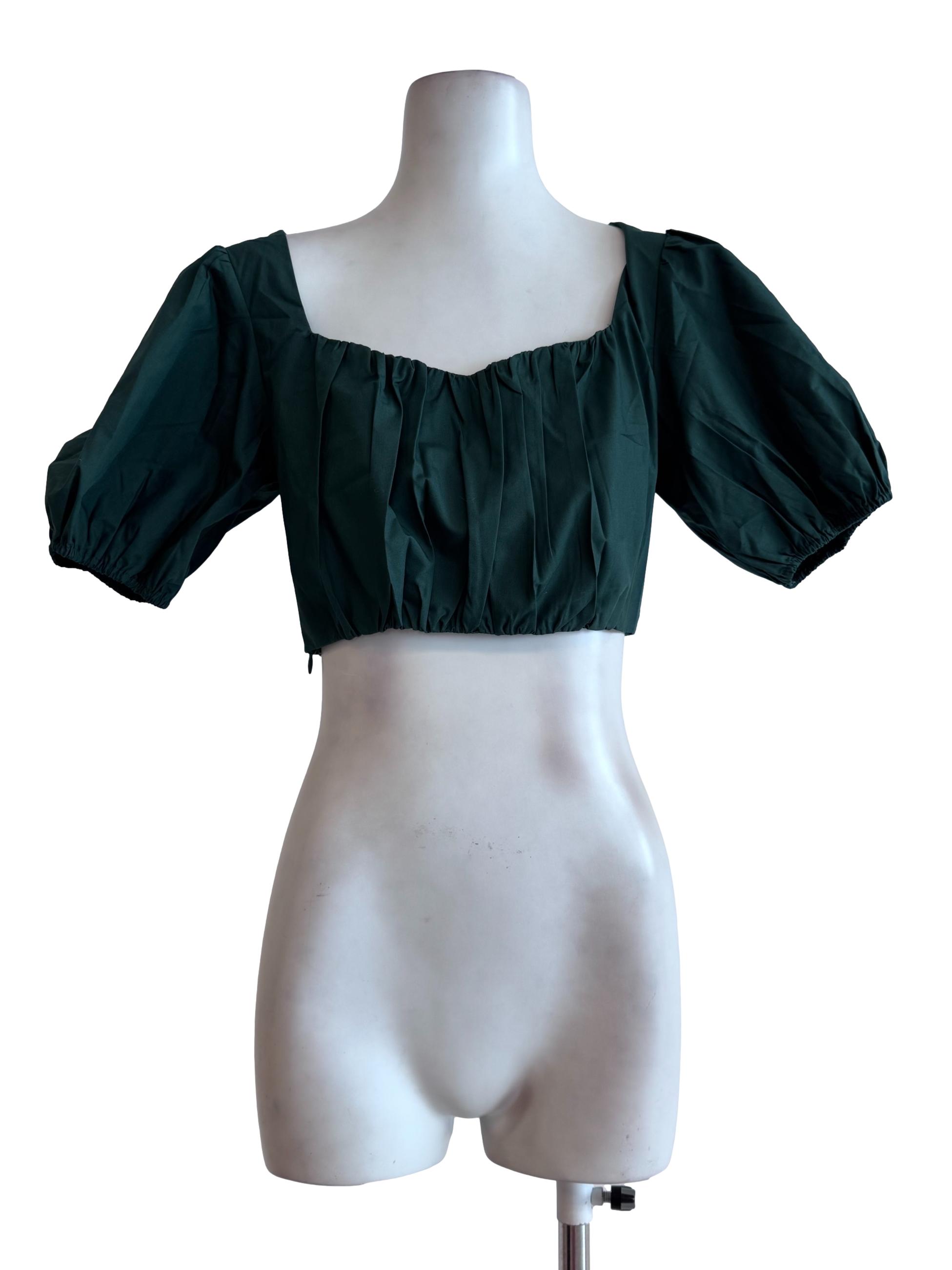 Pine Green Short Sleeve Top TTR