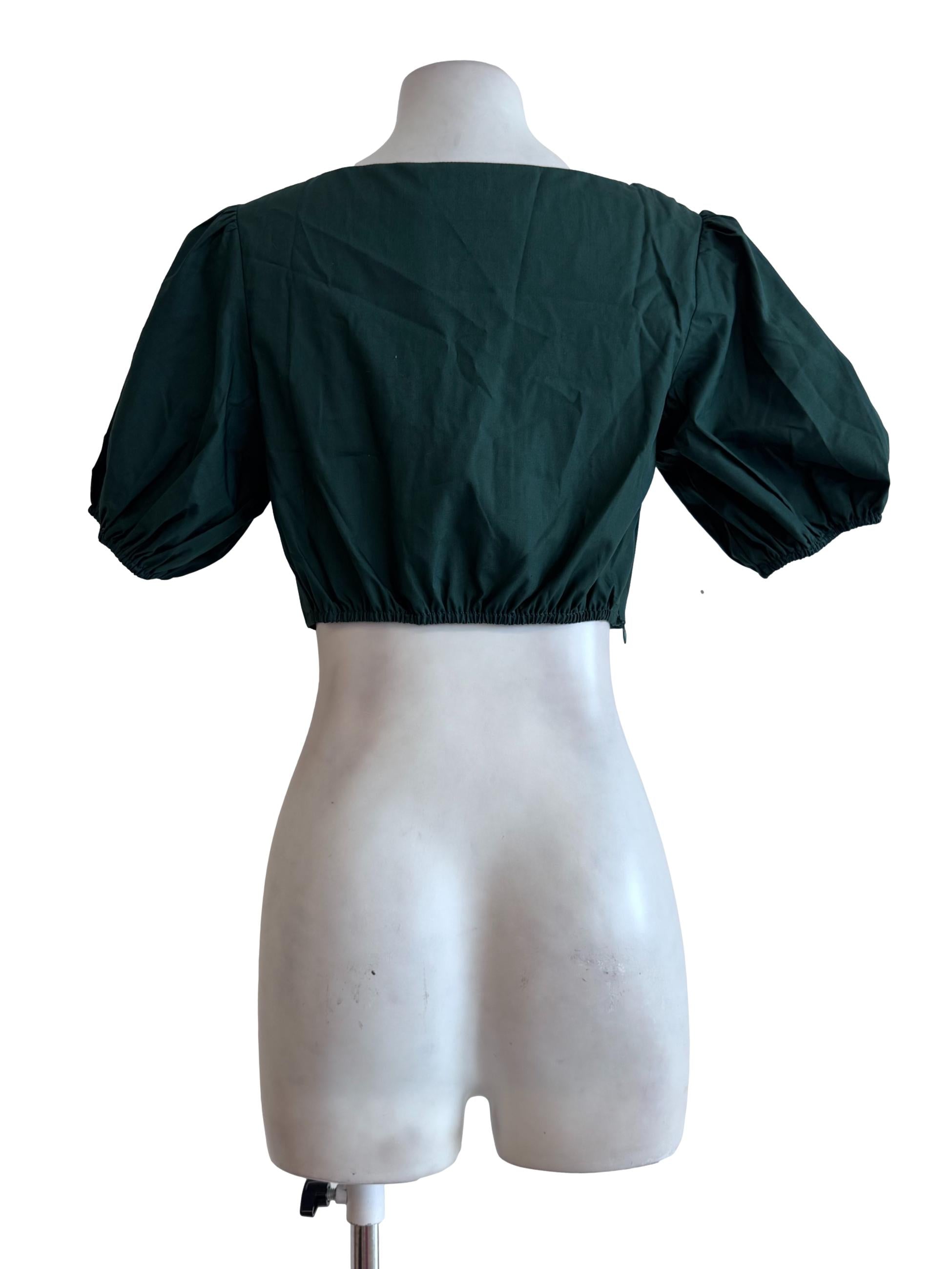 Pine Green Short Sleeve Top TTR