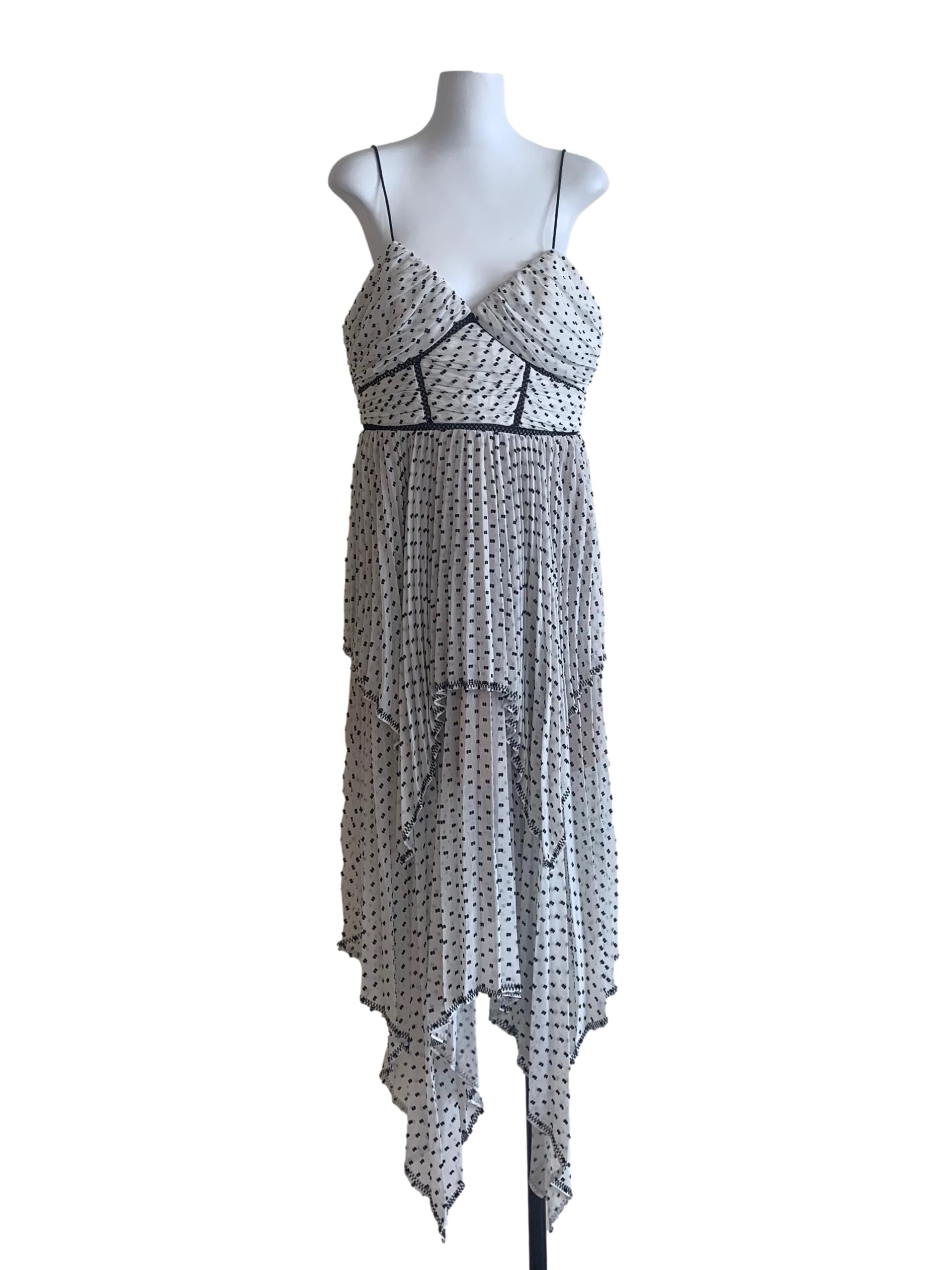 White Black Pattern Sundress