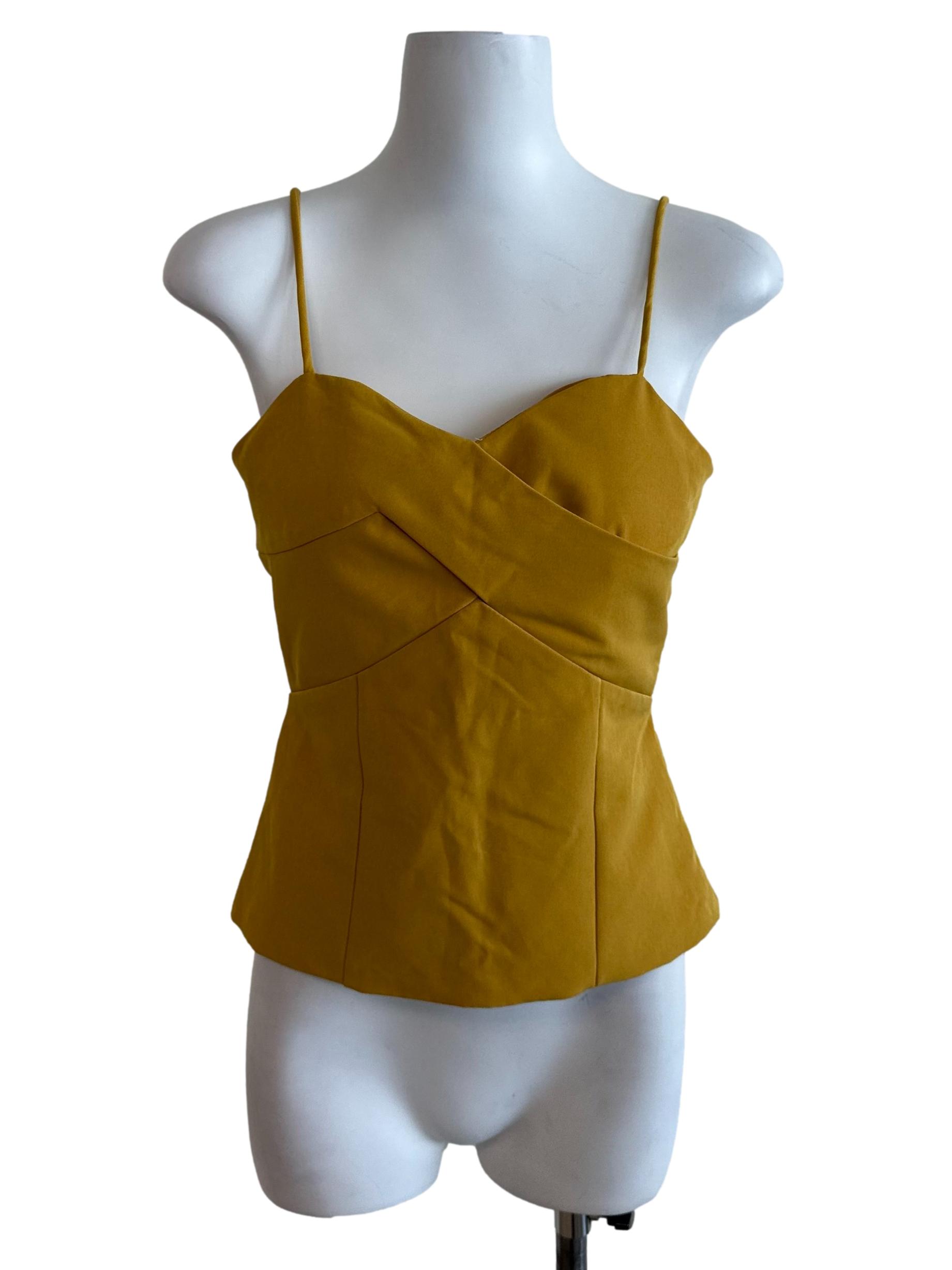 Mustard Yellow Overlap Panel Top