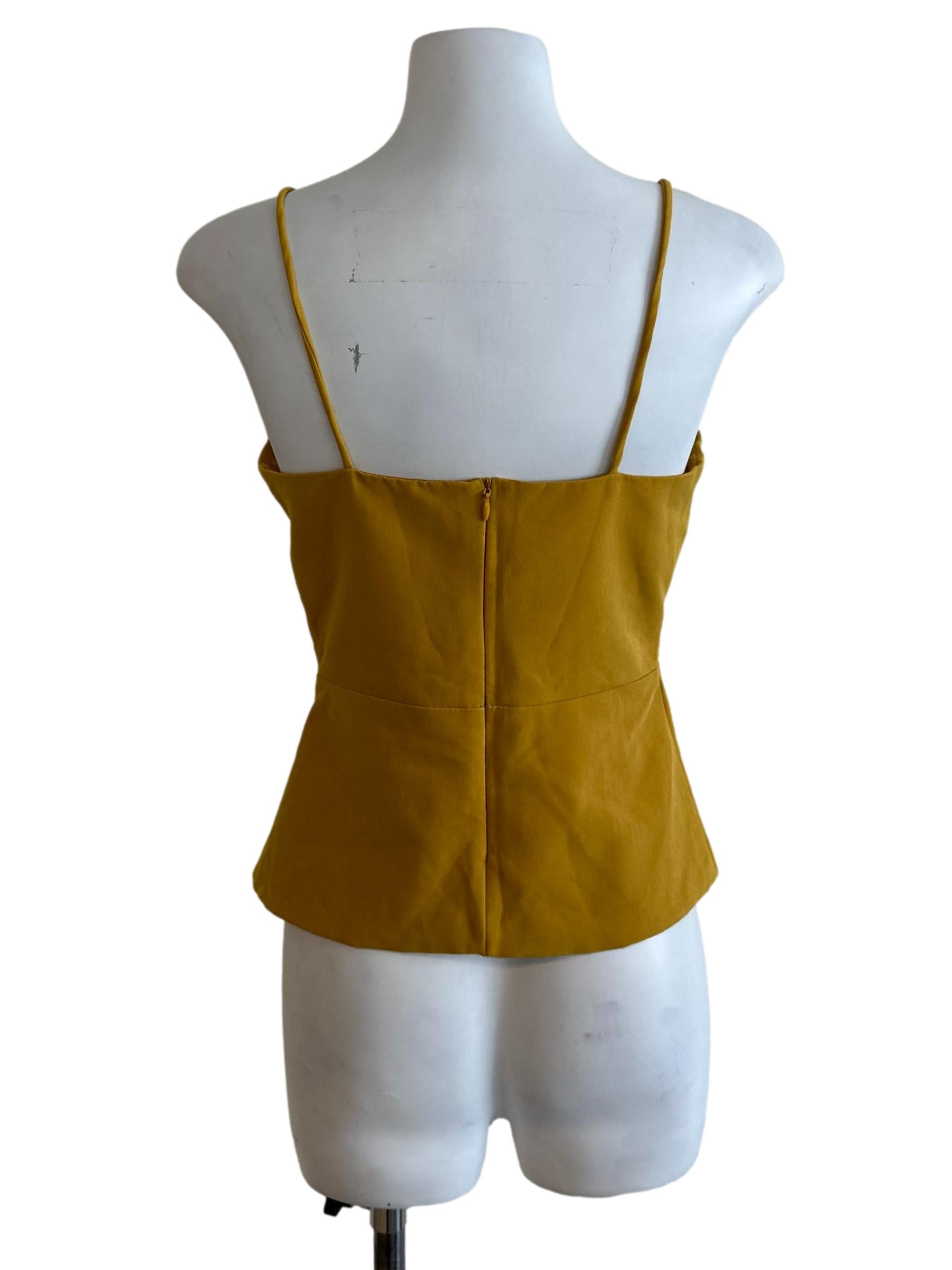 Mustard Yellow Overlap Panel Top